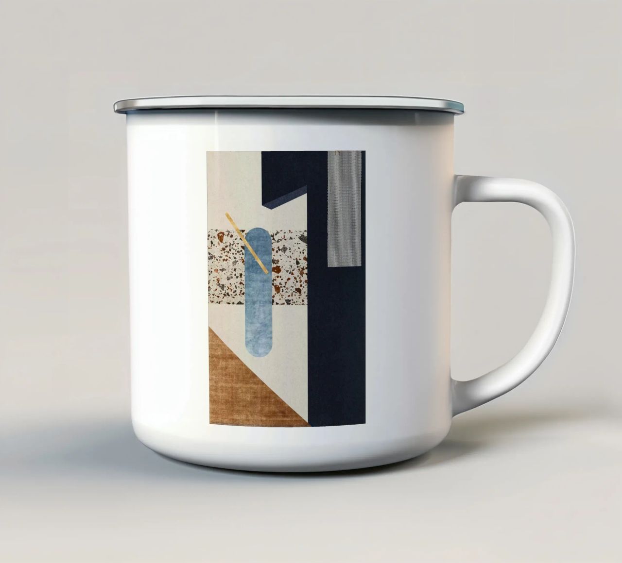 modern abstract art tazza in smalto da vintageshop