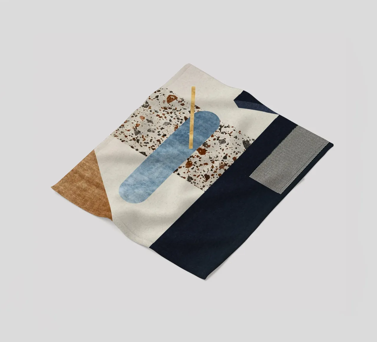 modern abstract art coperta in pile da vintageshop