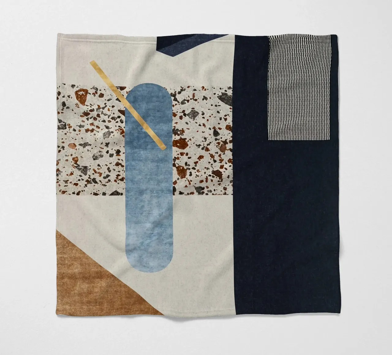 modern abstract art coperta in pile da vintageshop