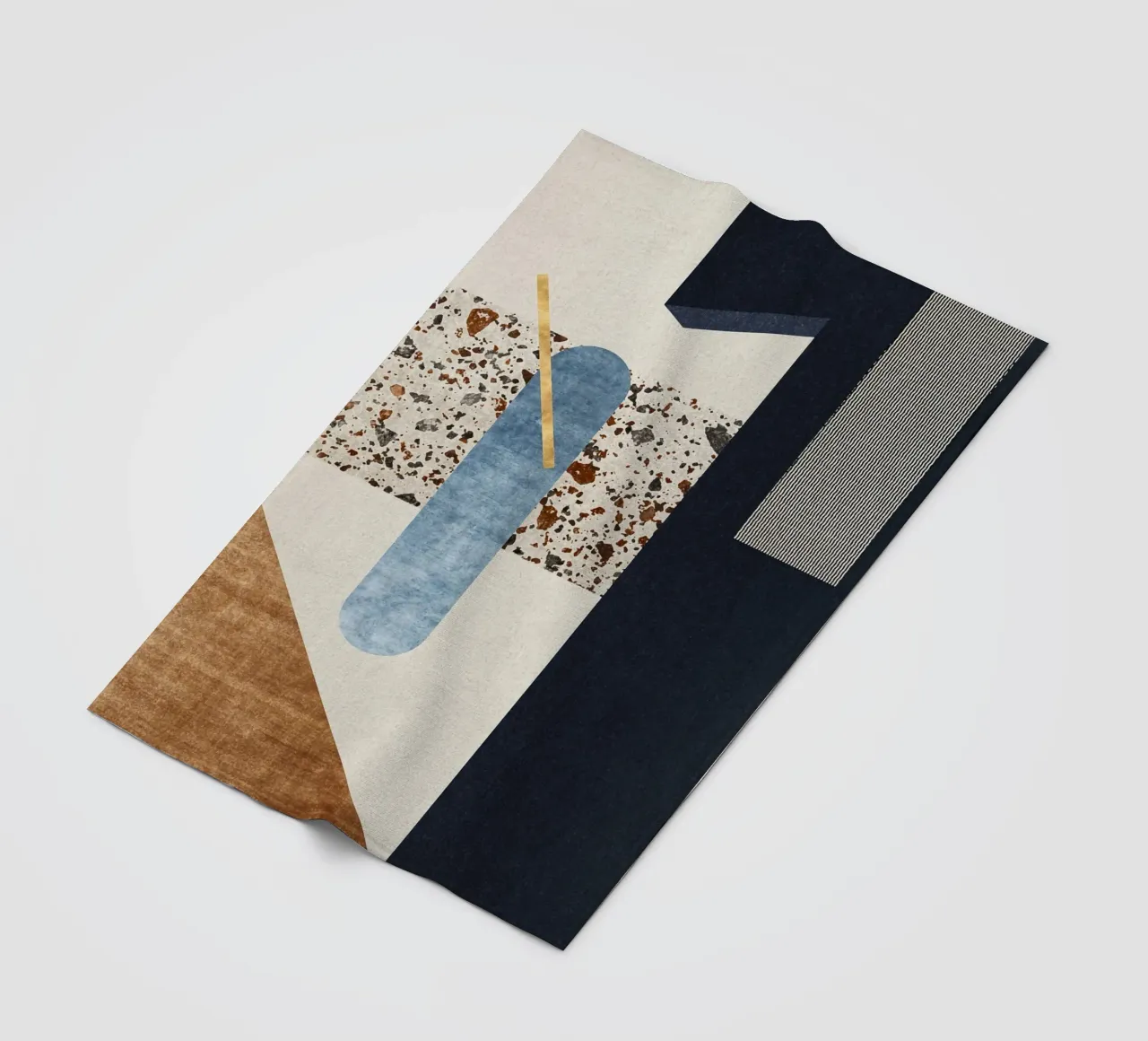 modern abstract art coperta in pile da vintageshop