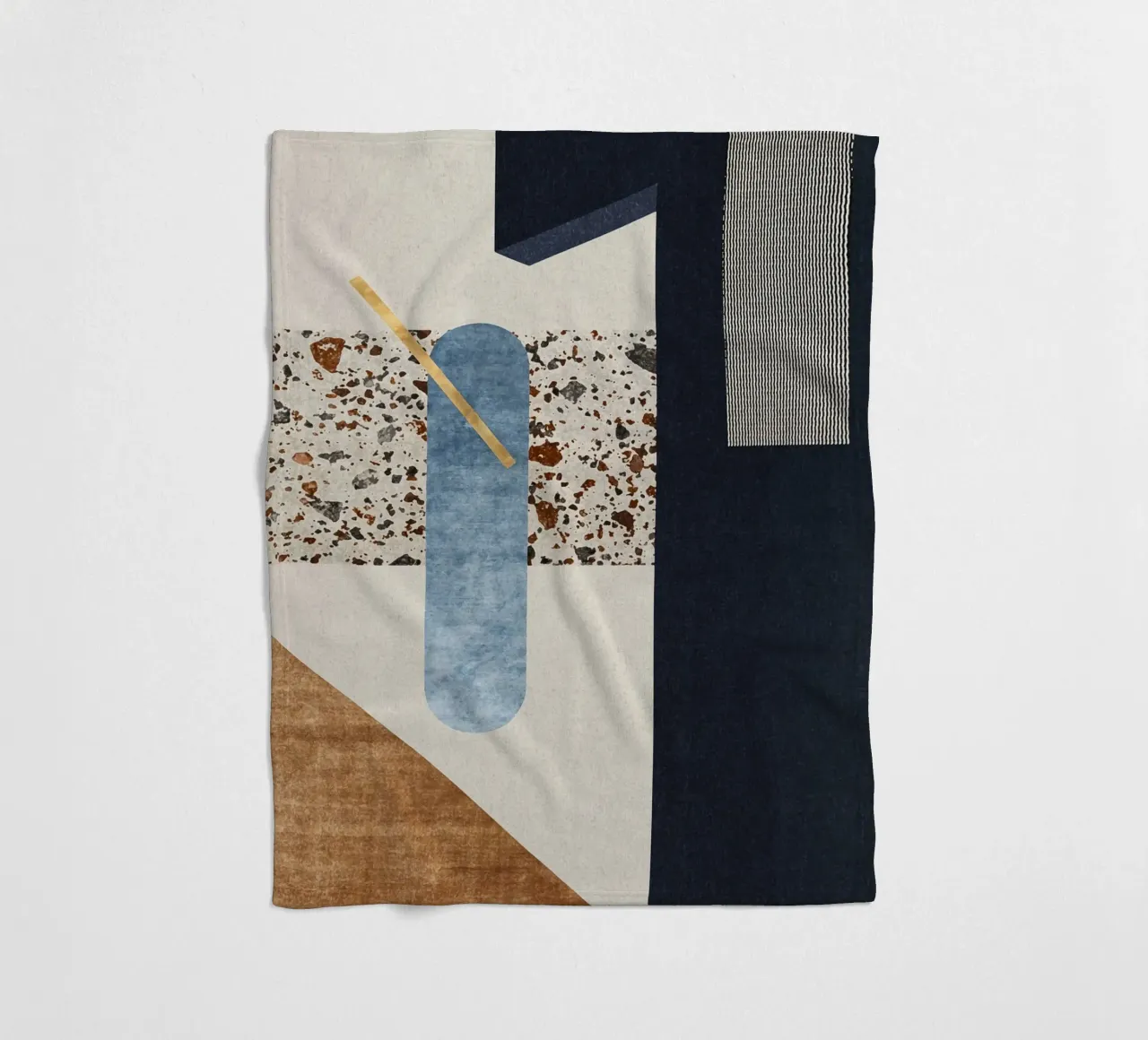 modern abstract art coperta in pile da vintageshop