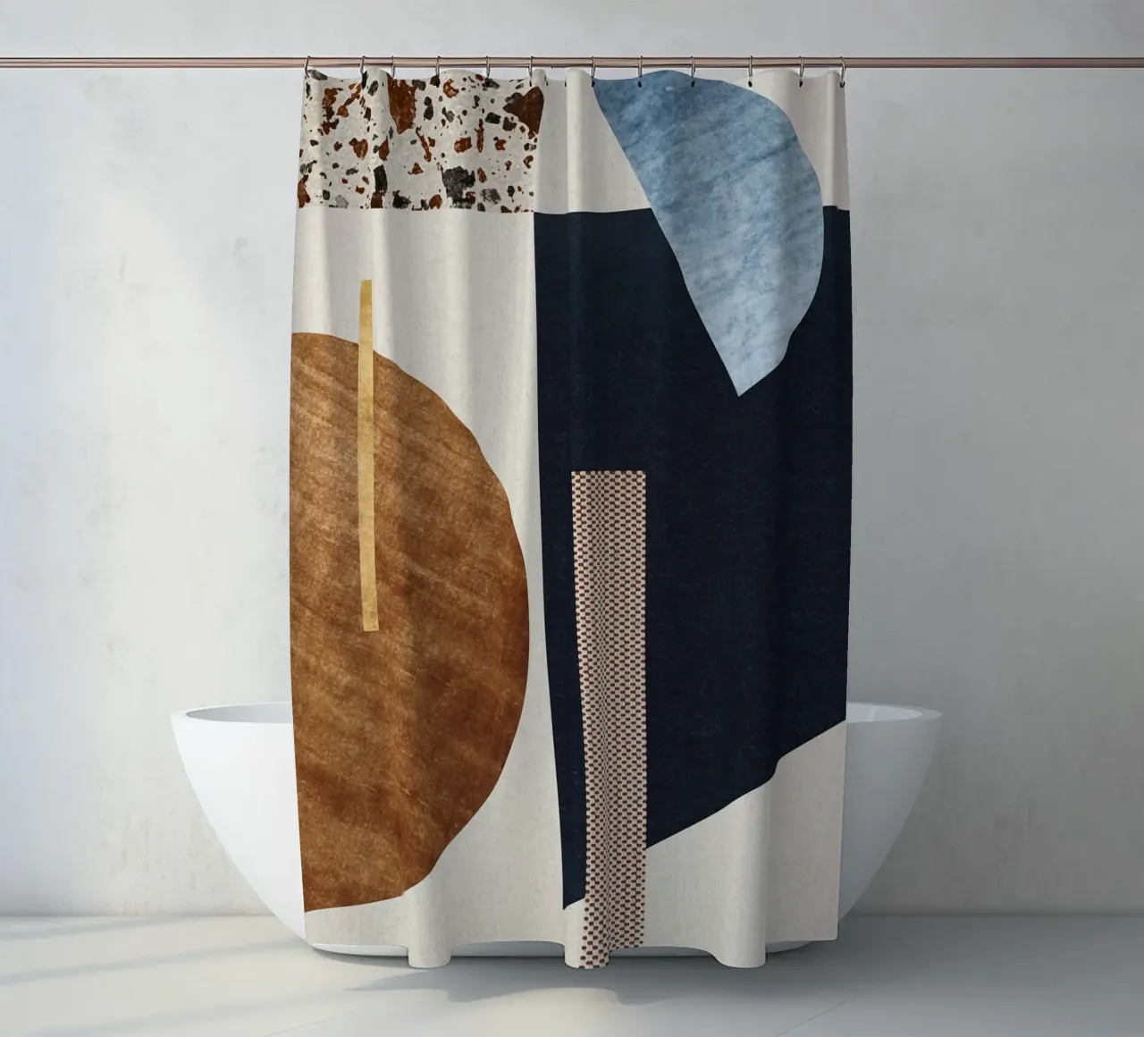 modern abstract art texture tenda da doccia da vintageshop