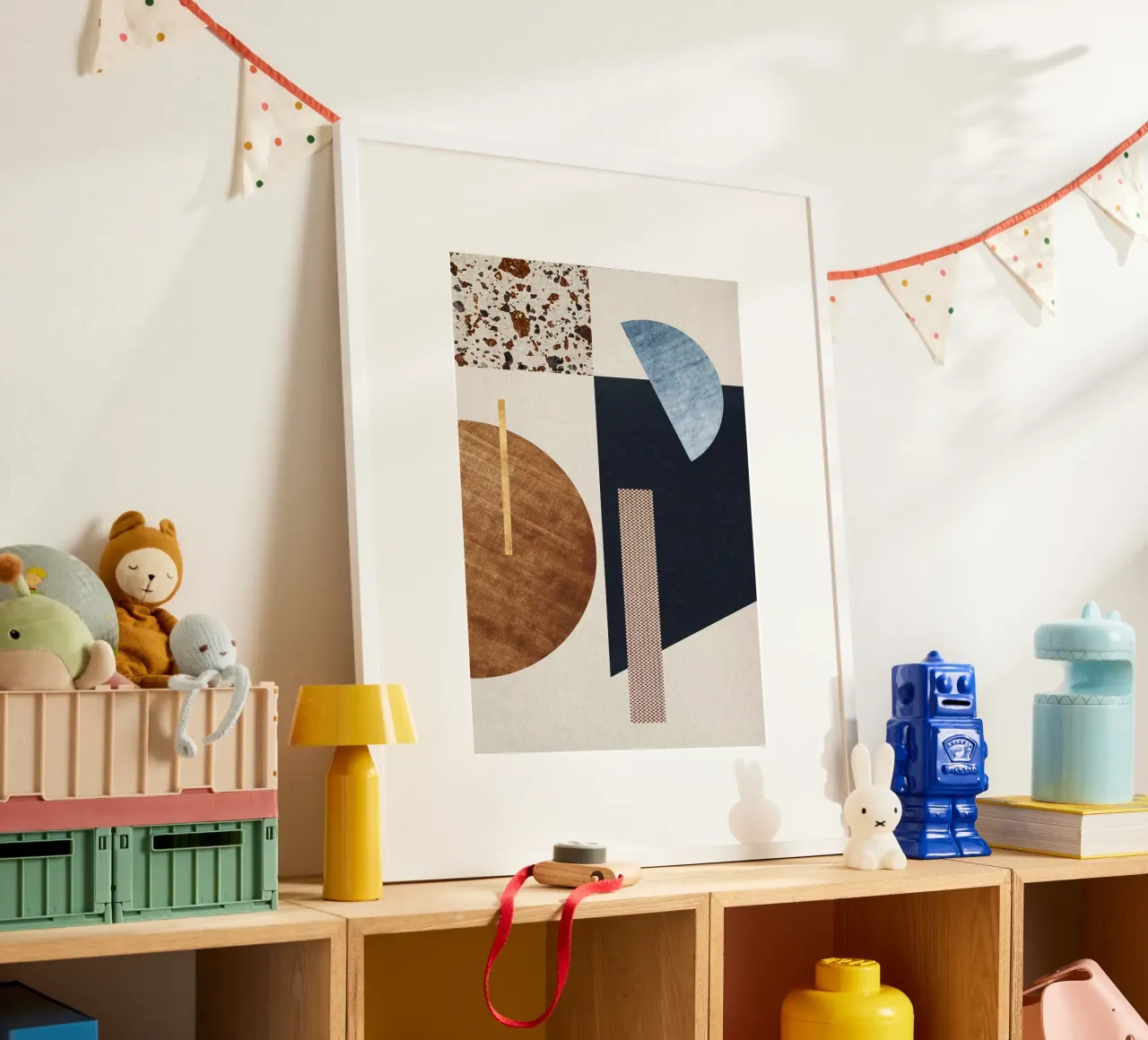 modern abstract art texture poster con telaio in legno da vintageshop