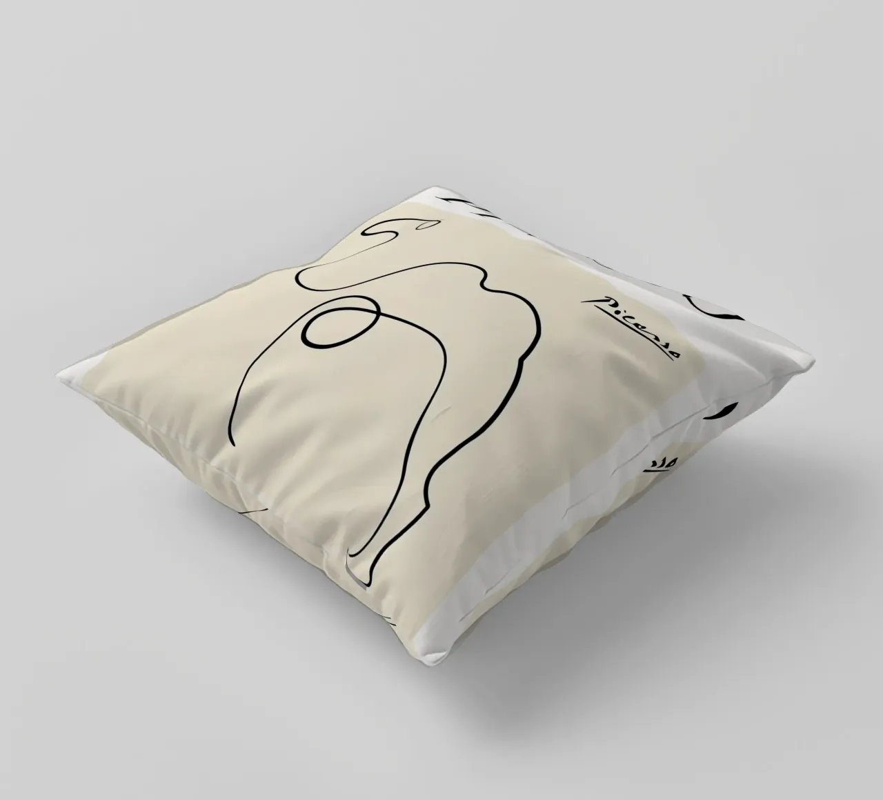 Linea di schizzo Picasso Camel cuscino da Jam Poster