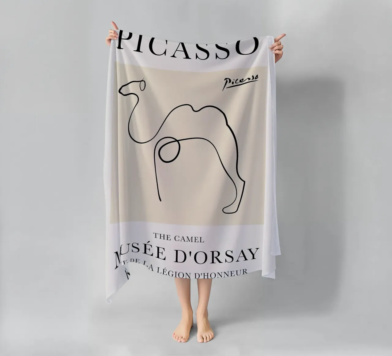 Linea di schizzo Picasso Camel telo mare da Jam Poster