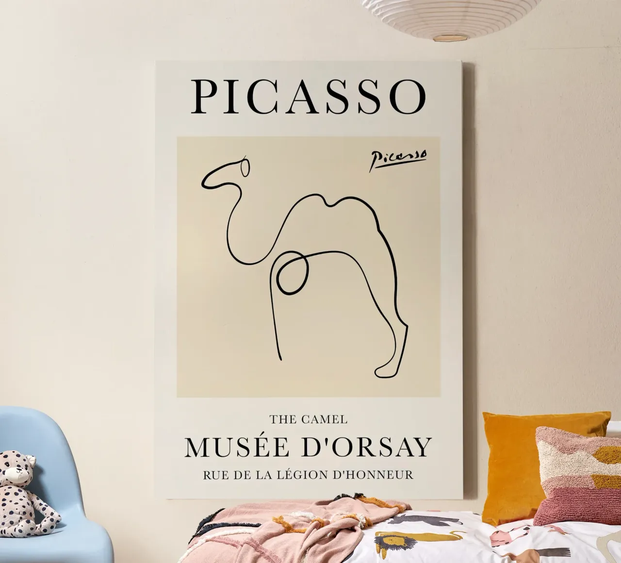 Linea di schizzo Picasso Camel tela da Jam Poster