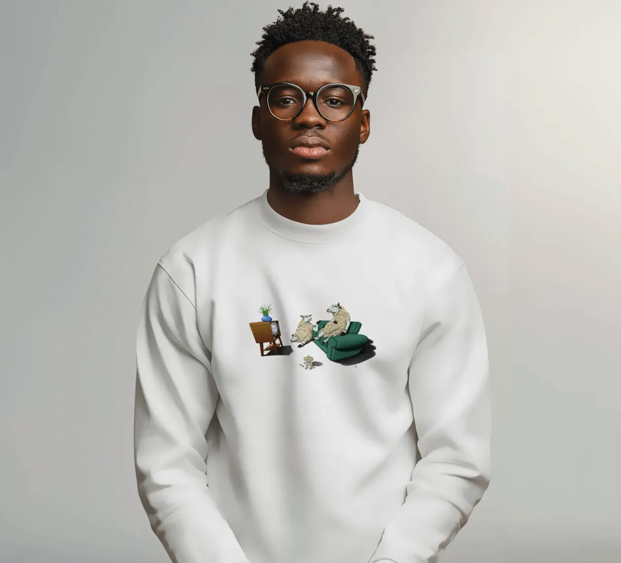 Sheep (Wordless) felpa da Rob Art | Illustration