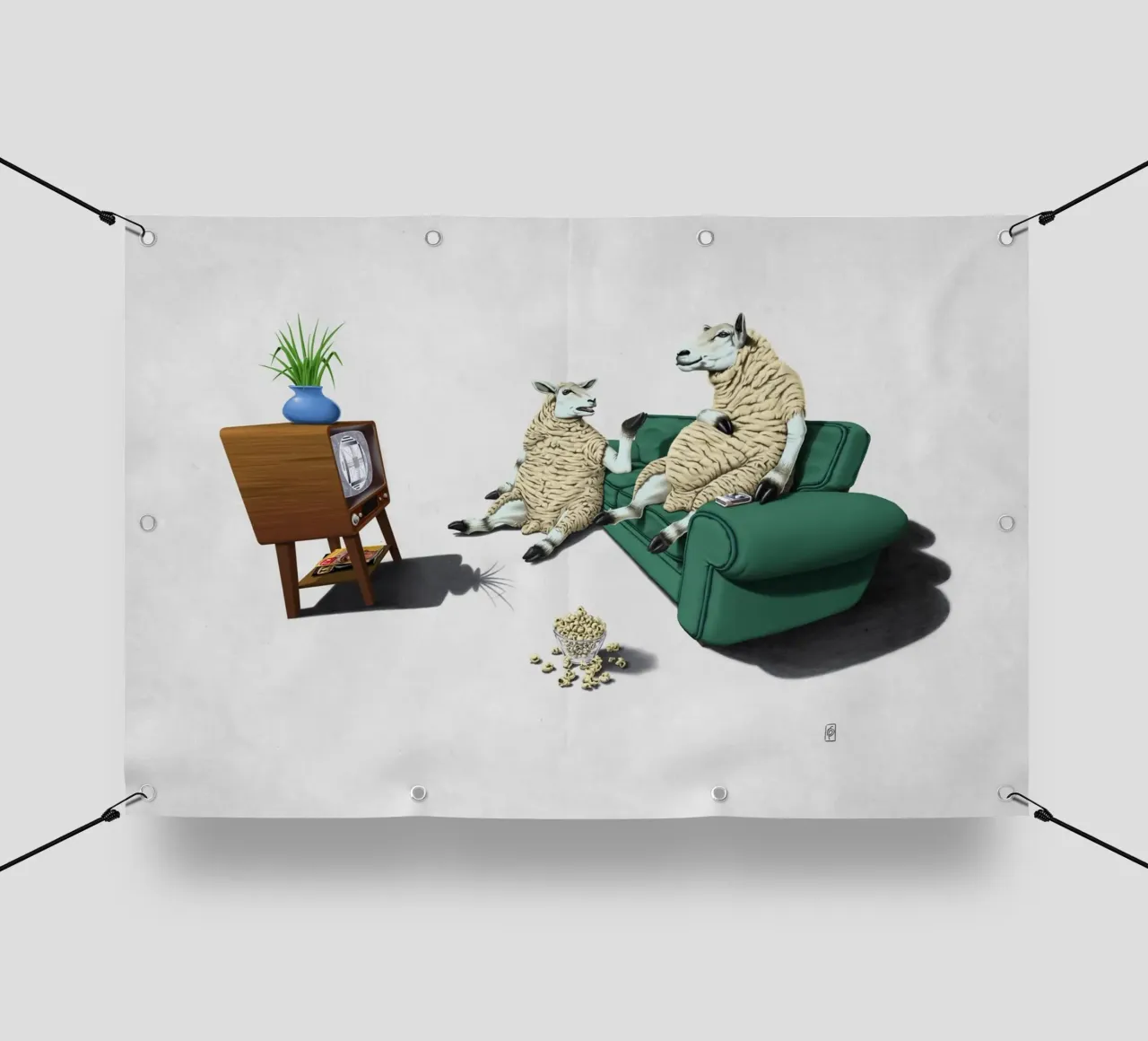Sheep (Wordless) telo in pvc da Rob Art | Illustration