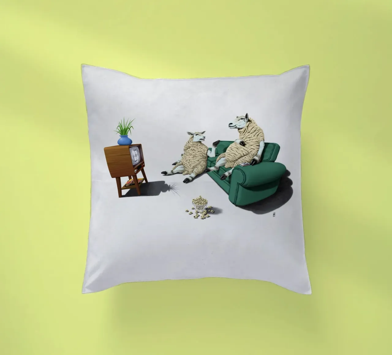 Sheep (Wordless) cuscino da Rob Art | Illustration