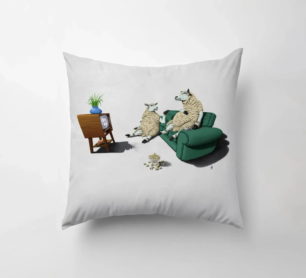 Sheep (Wordless) cuscino da Rob Art | Illustration