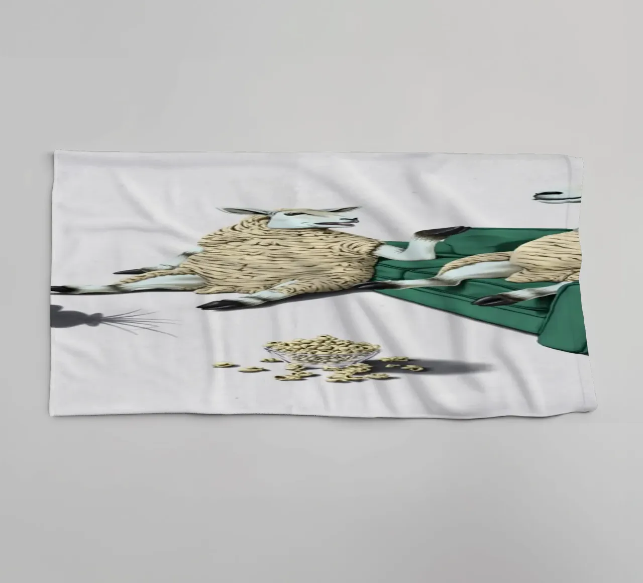 Sheep (Wordless) asciugamano da bagno da Rob Art | Illustration