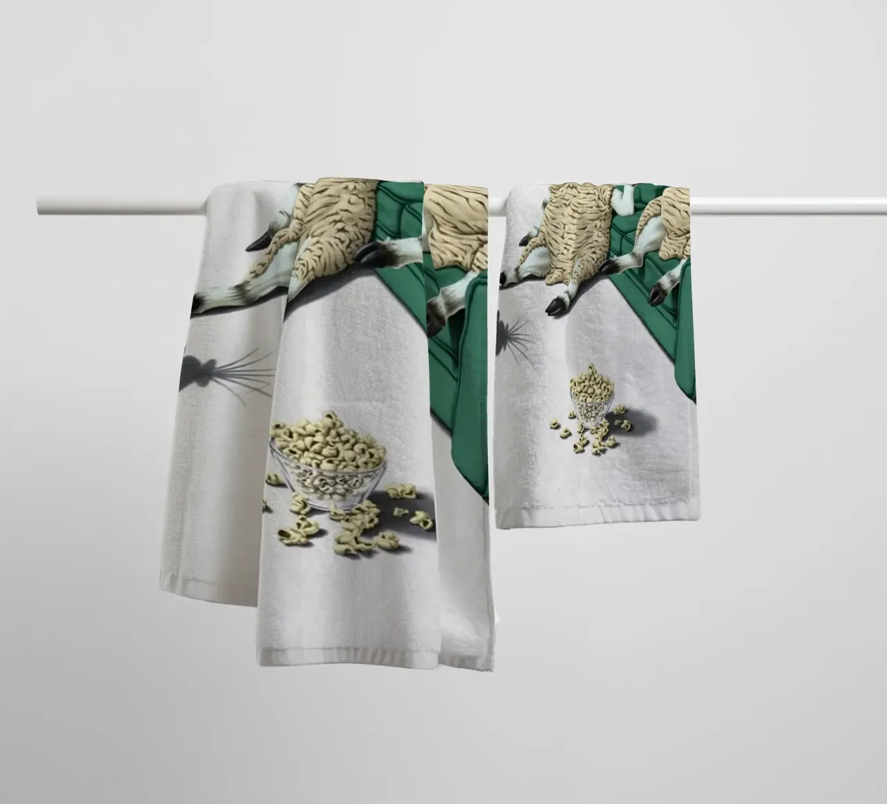 Sheep (Wordless) asciugamano da bagno da Rob Art | Illustration