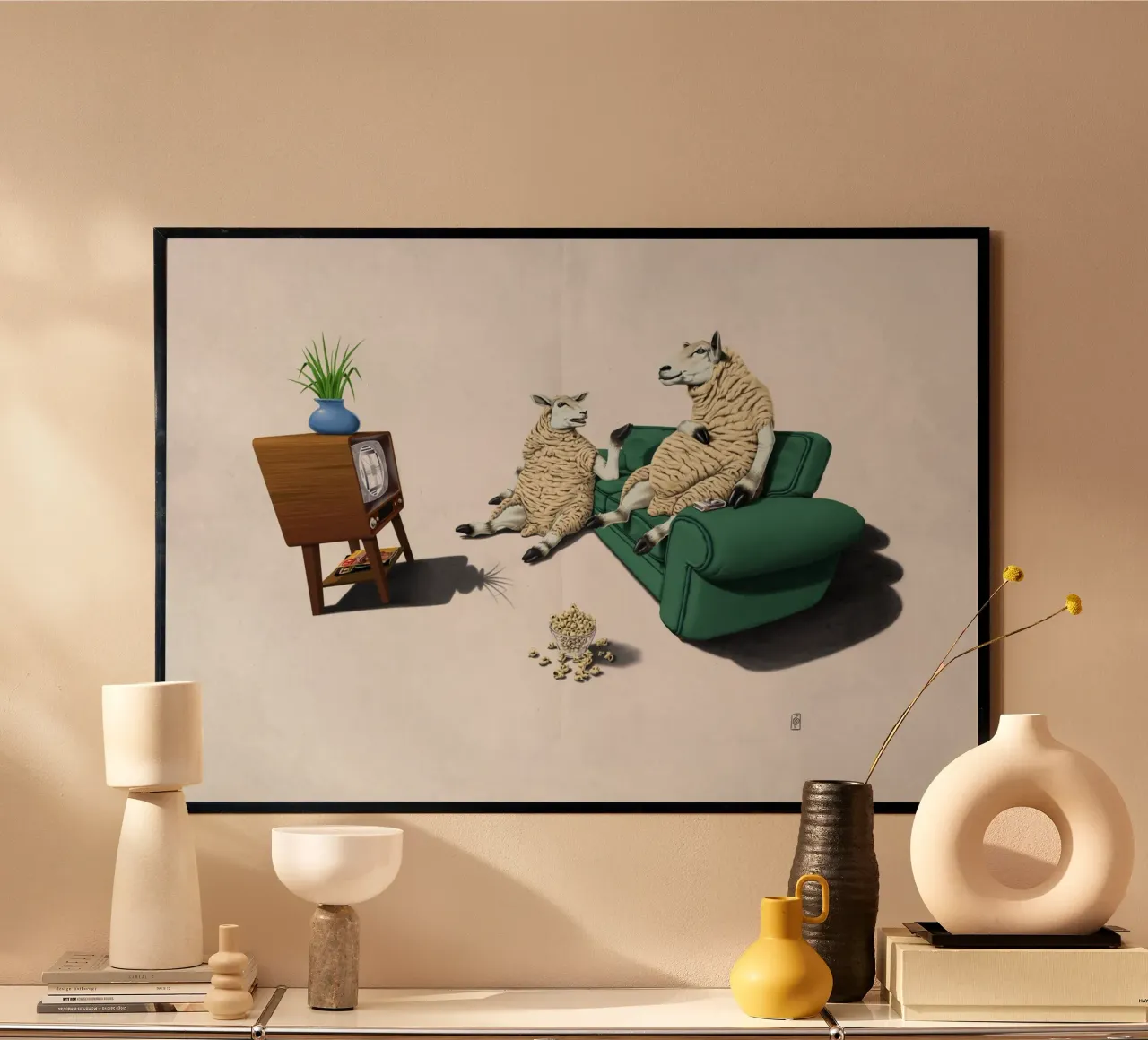 Sheep (Wordless) carta hahnemühle da Rob Art | Illustration