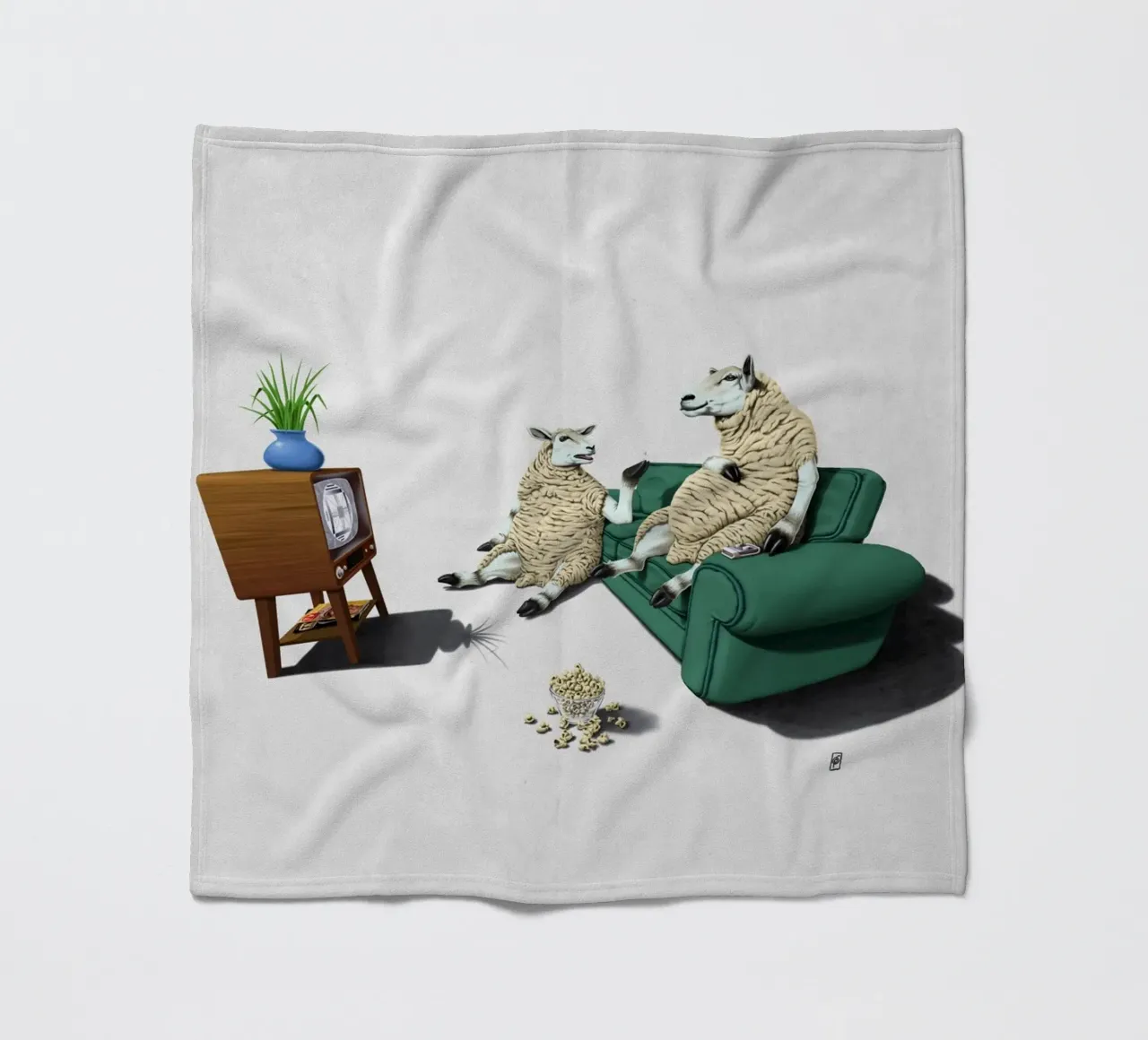 Sheep (Wordless) coperta in pile da Rob Art | Illustration