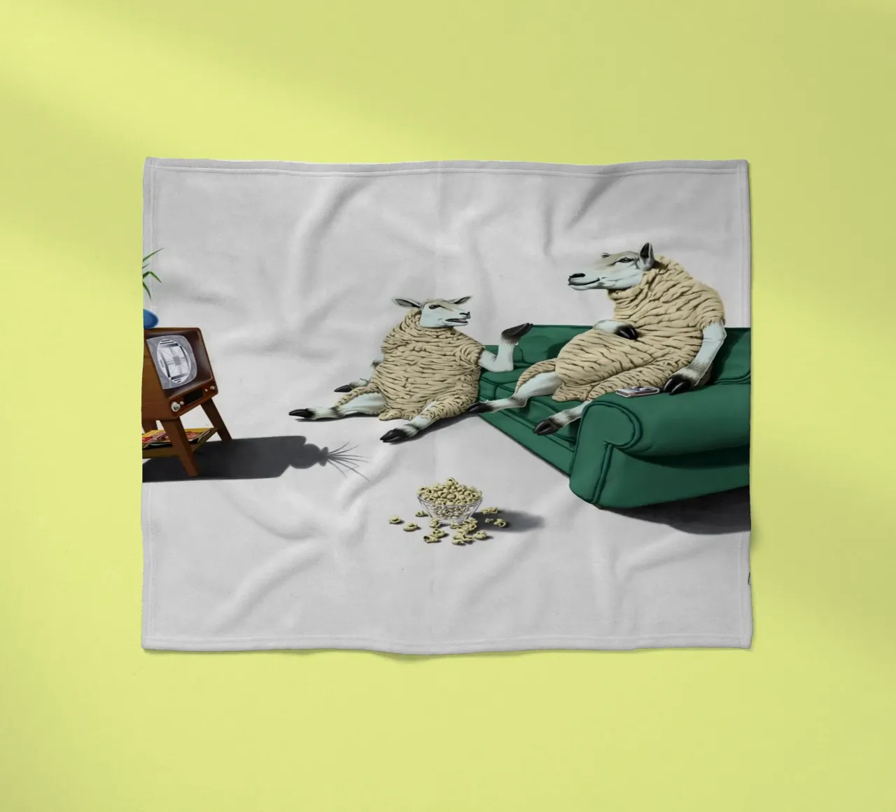 Sheep (Wordless) coperta in pile da Rob Art | Illustration
