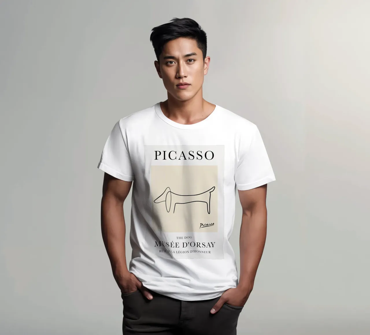 Picasso Dog Line t-shirt da Jam Poster