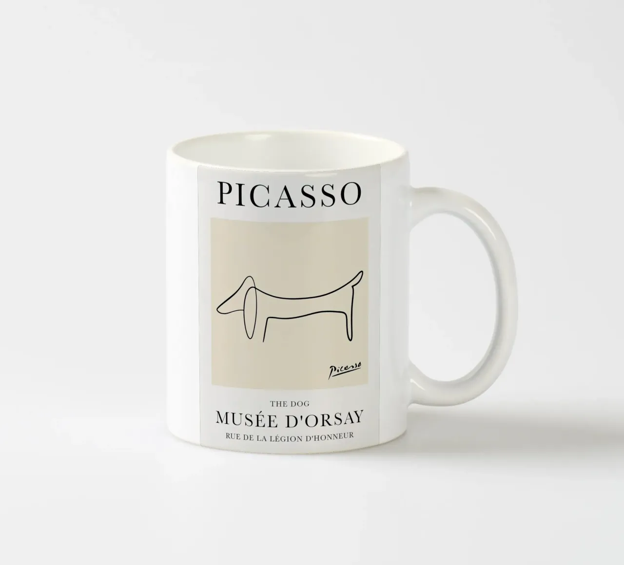 Picasso Dog Line tazza in ceramica da Jam Poster