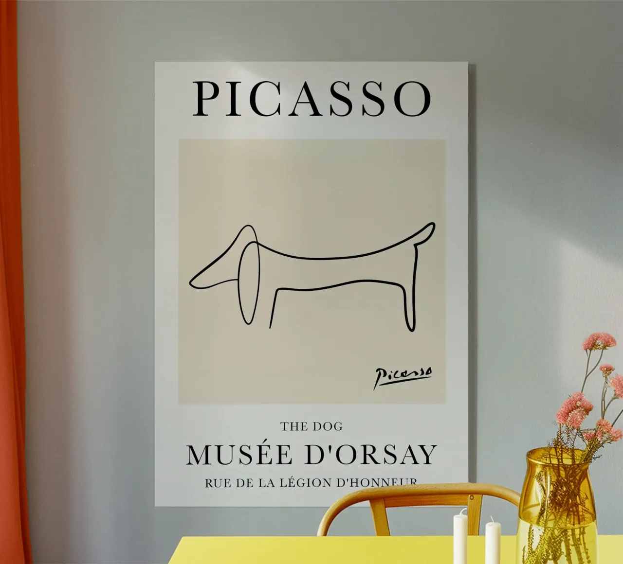 Picasso Dog Line plexiglass da Jam Poster