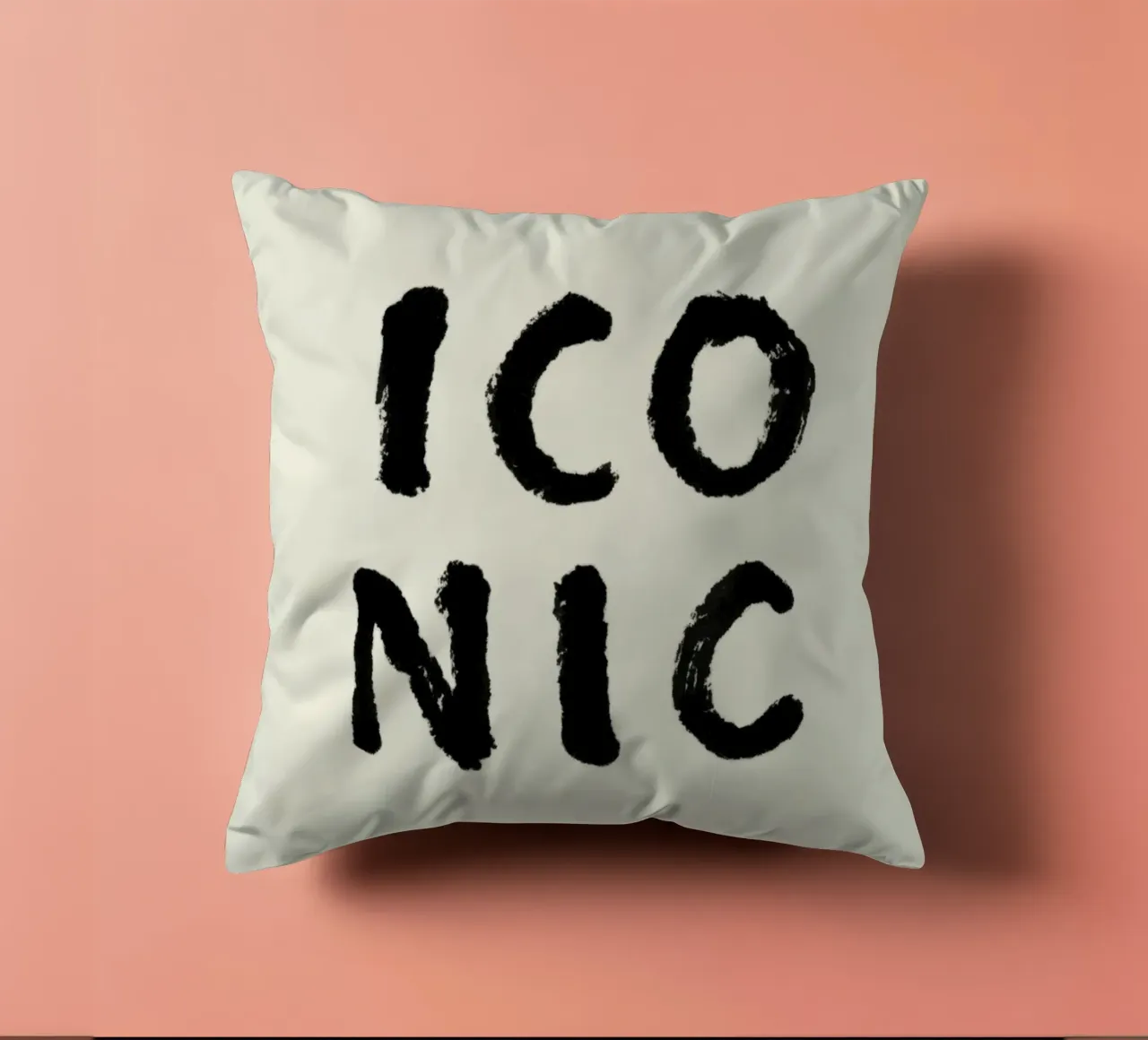 Iconic - Typography decorative cushion by intemporalis