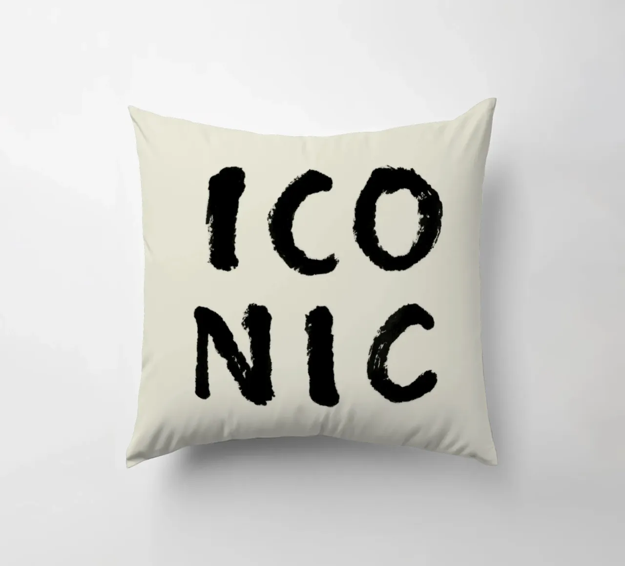 Iconic - Typography decorative cushion by intemporalis