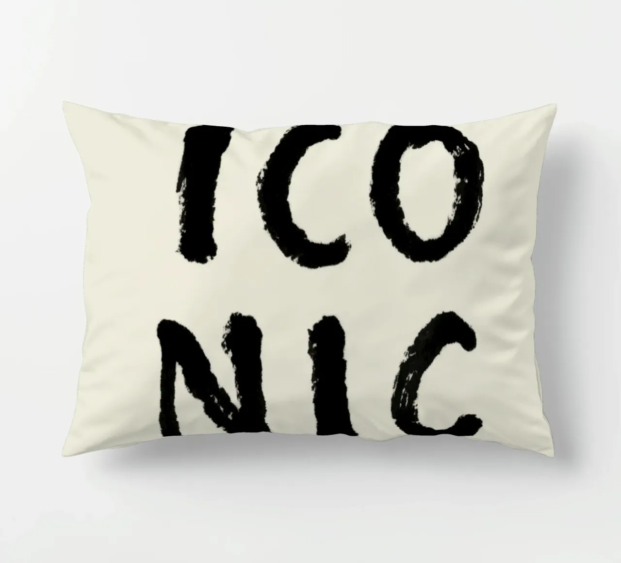 Iconic - Typography decorative cushion by intemporalis