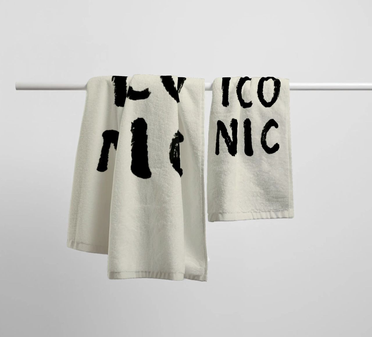 Iconic - Tipografia asciugamano da bagno da intemporalis