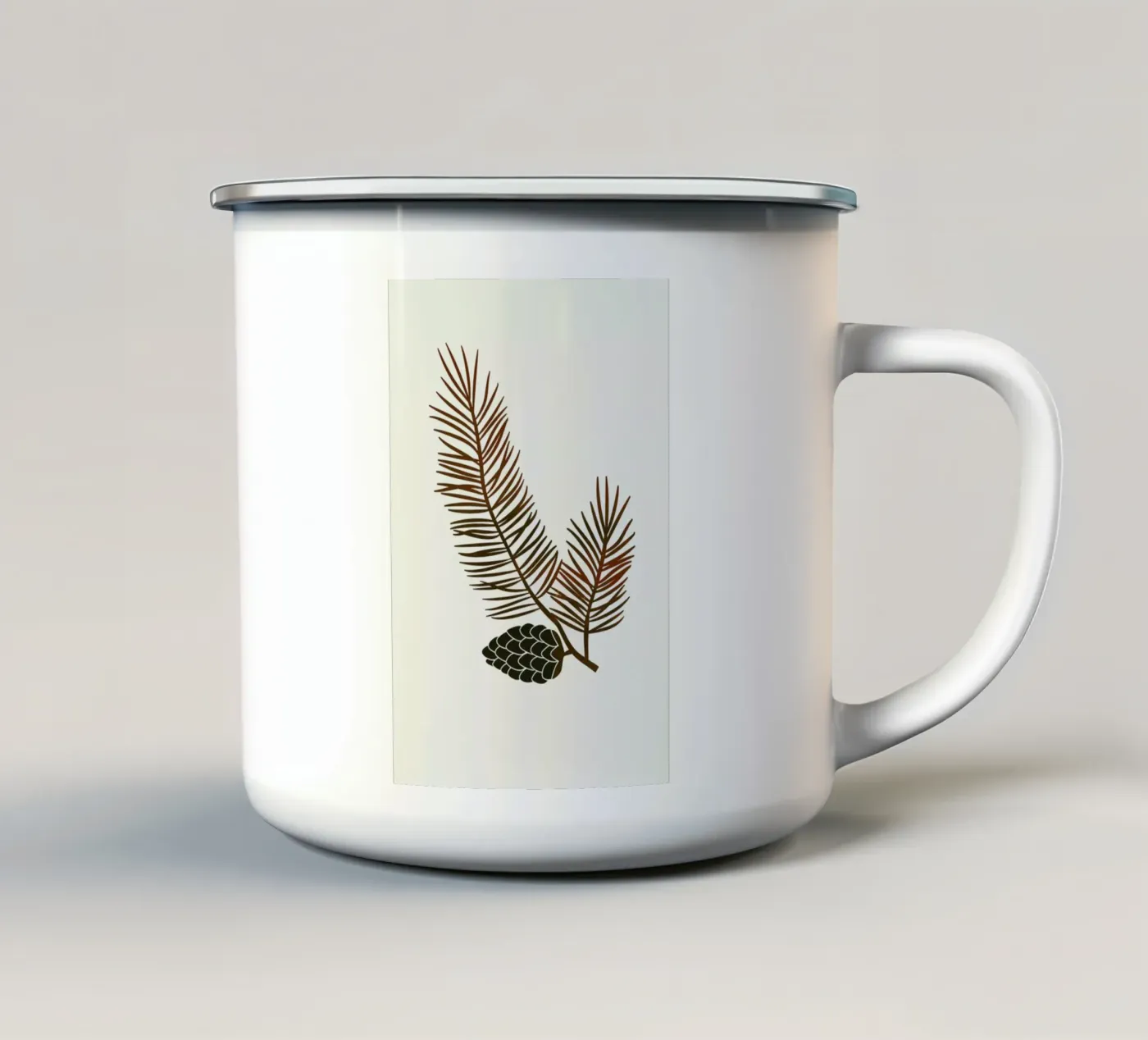 Pine enamel mug by Kubistika