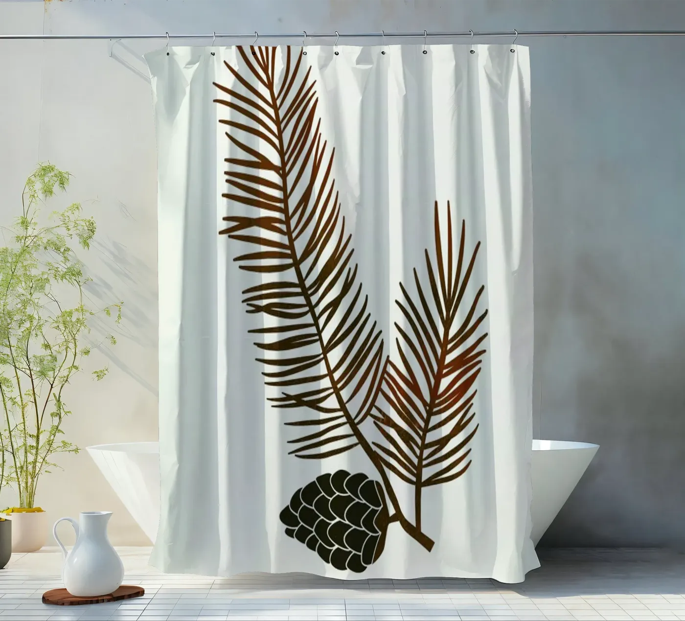 Pine Duschvorhang von Kubistika