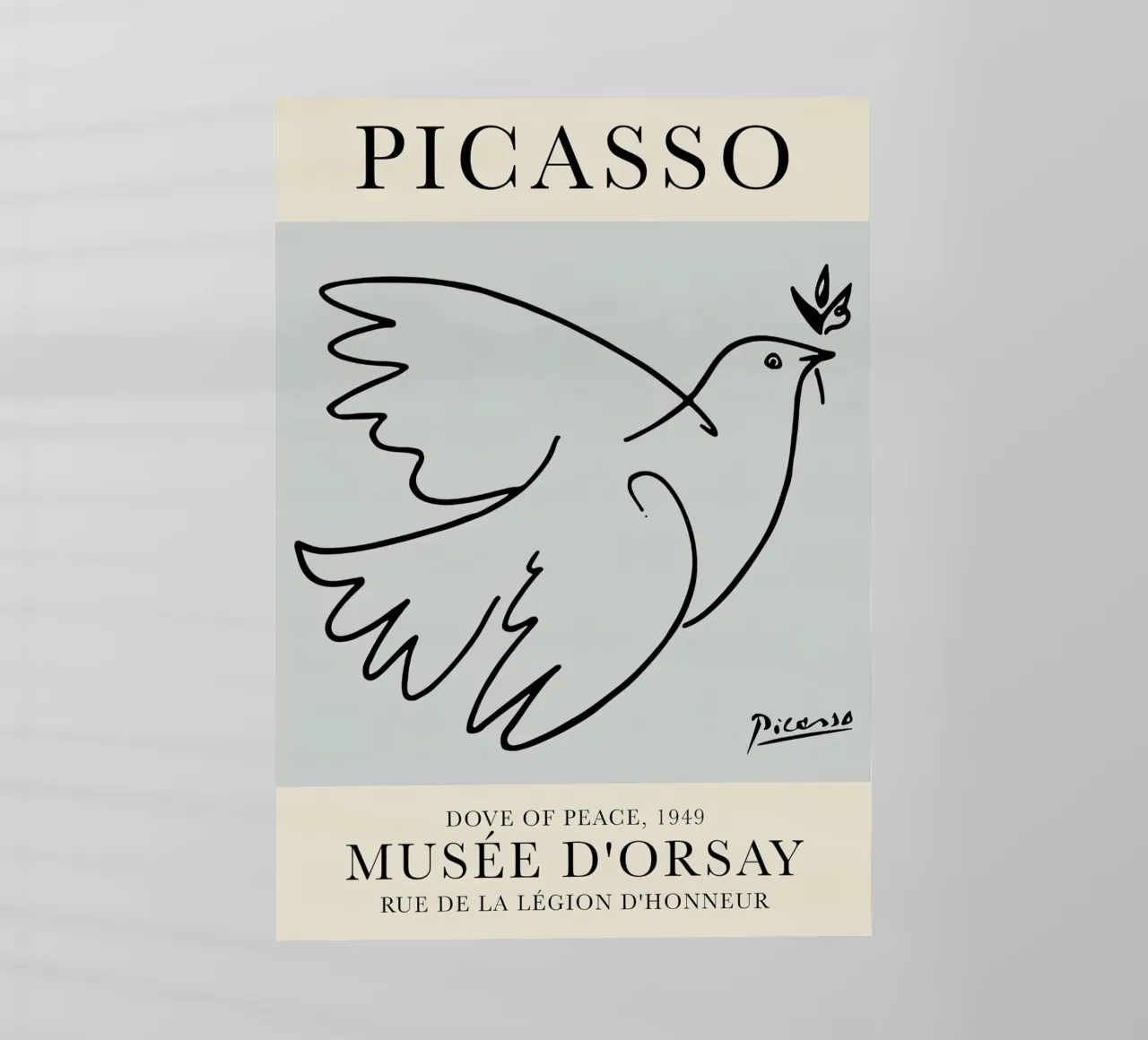 Picasso Colomba della pace 1949 pellicola backlit da Jam Poster