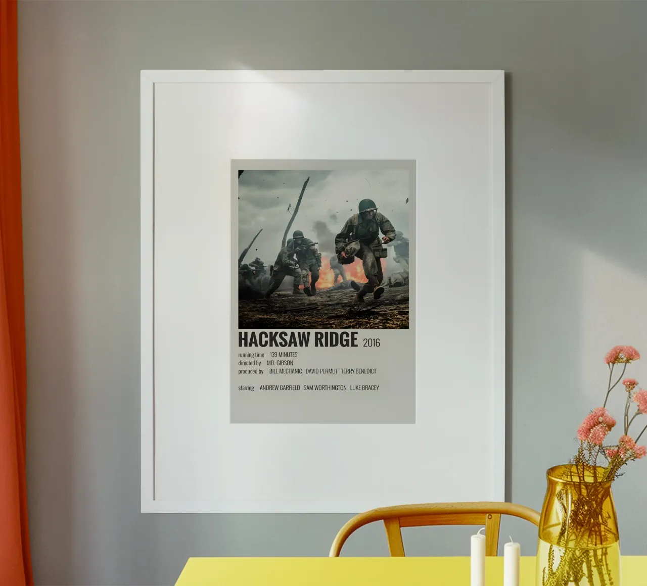 HACKSAW RIDGE 2016 carta hahnemühle da MVFminimalist