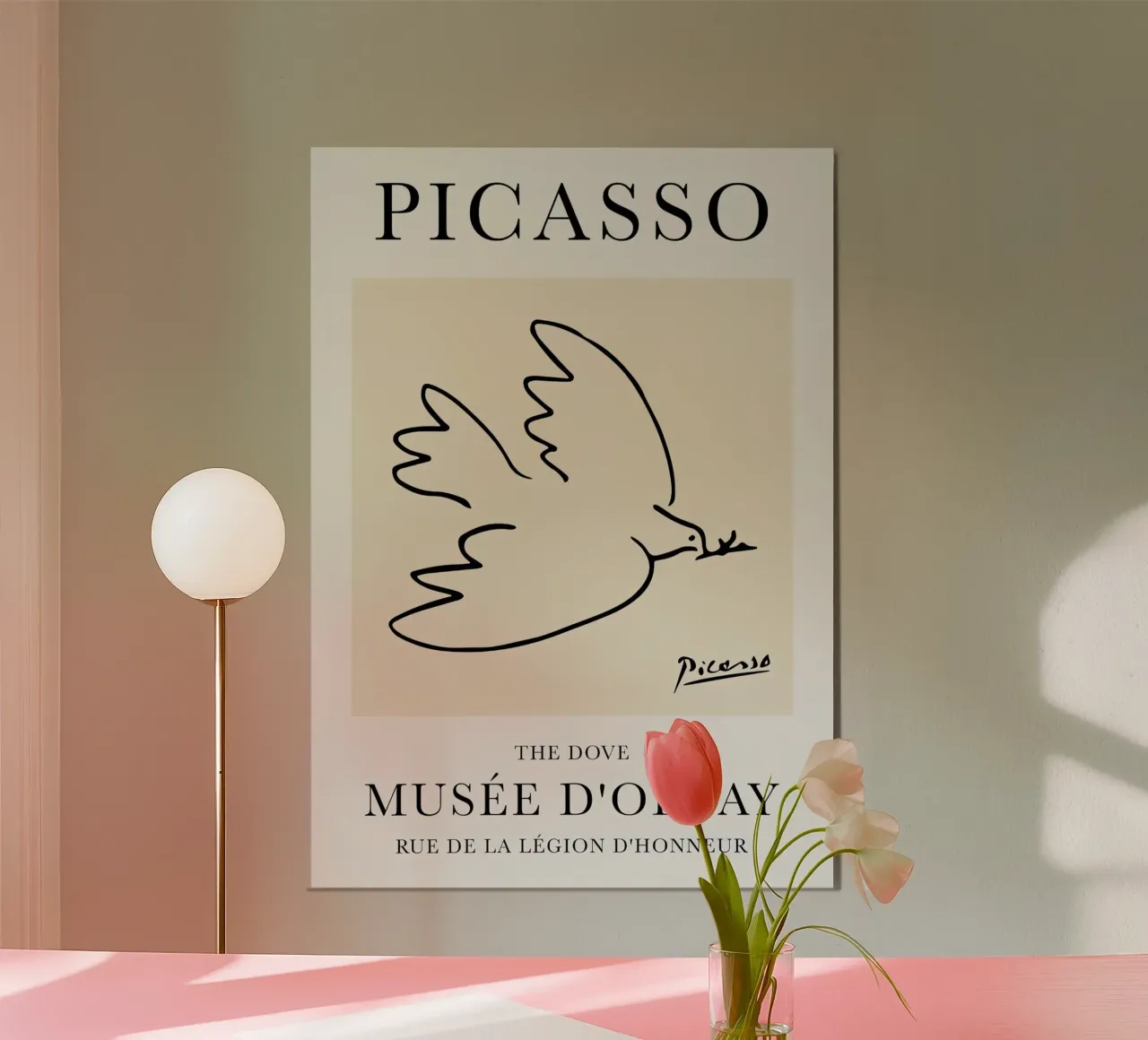 Picasso Colomba della pace alluminio dibond da Jam Poster
