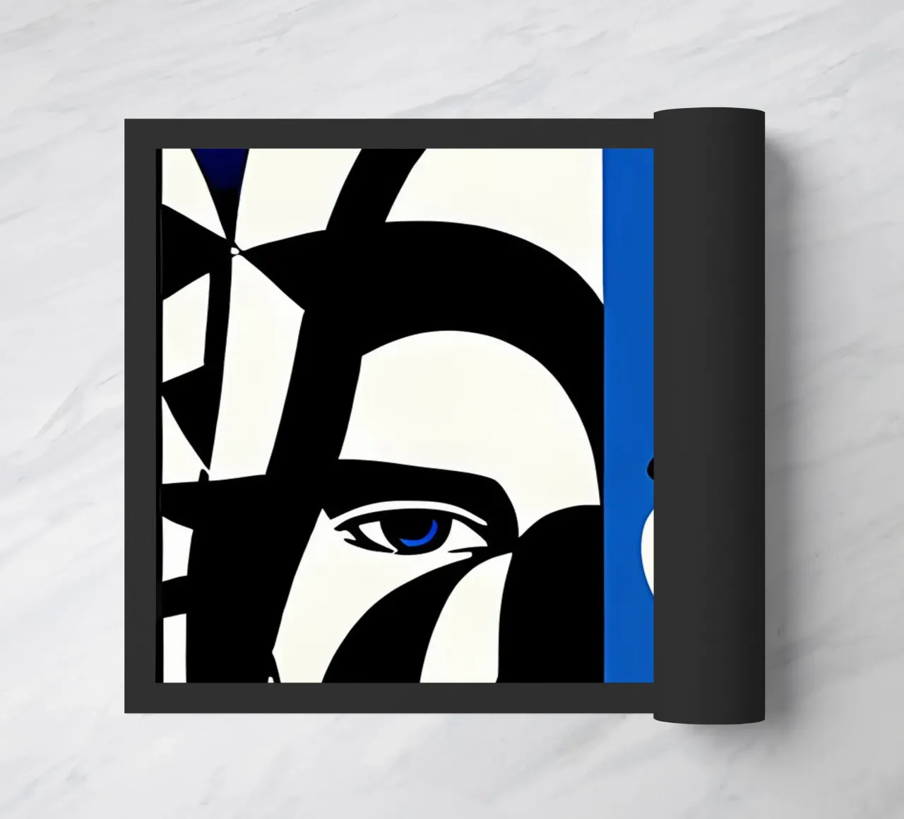 Abstrakt Gesicht Blau Schwarz zerbino da kosinsart.gallery