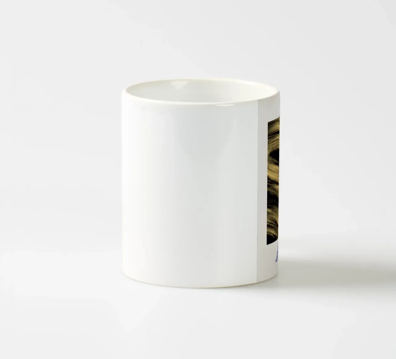Luxe blauw en grijs nordic art 07 keramische mok van Little Dean