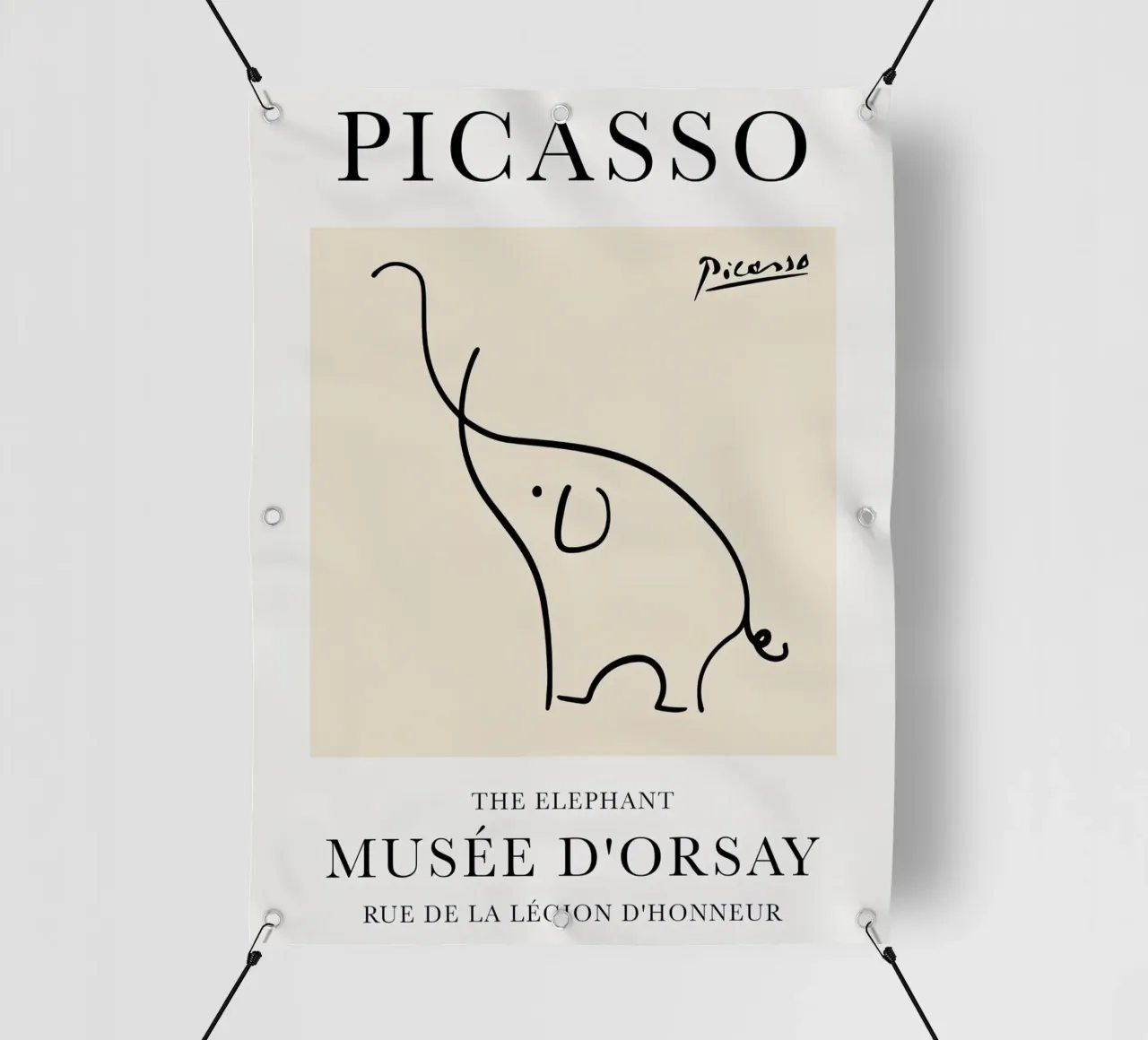Schizzo di Elefante di Picasso telo in pvc da Jam Poster