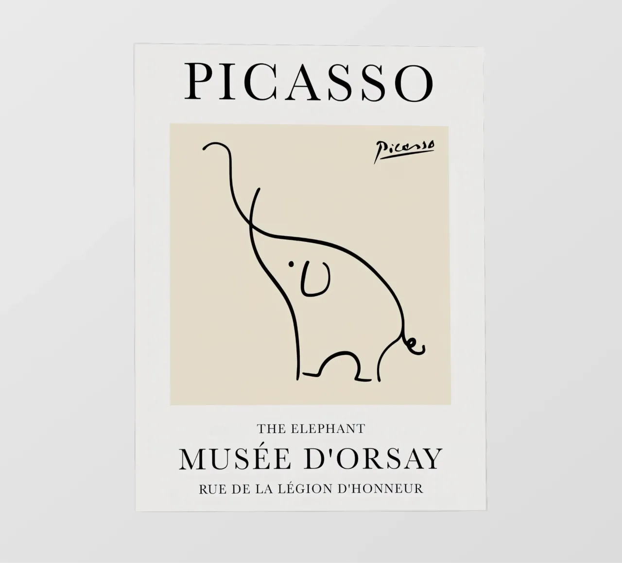 Schizzo di Elefante di Picasso telo in pvc da Jam Poster