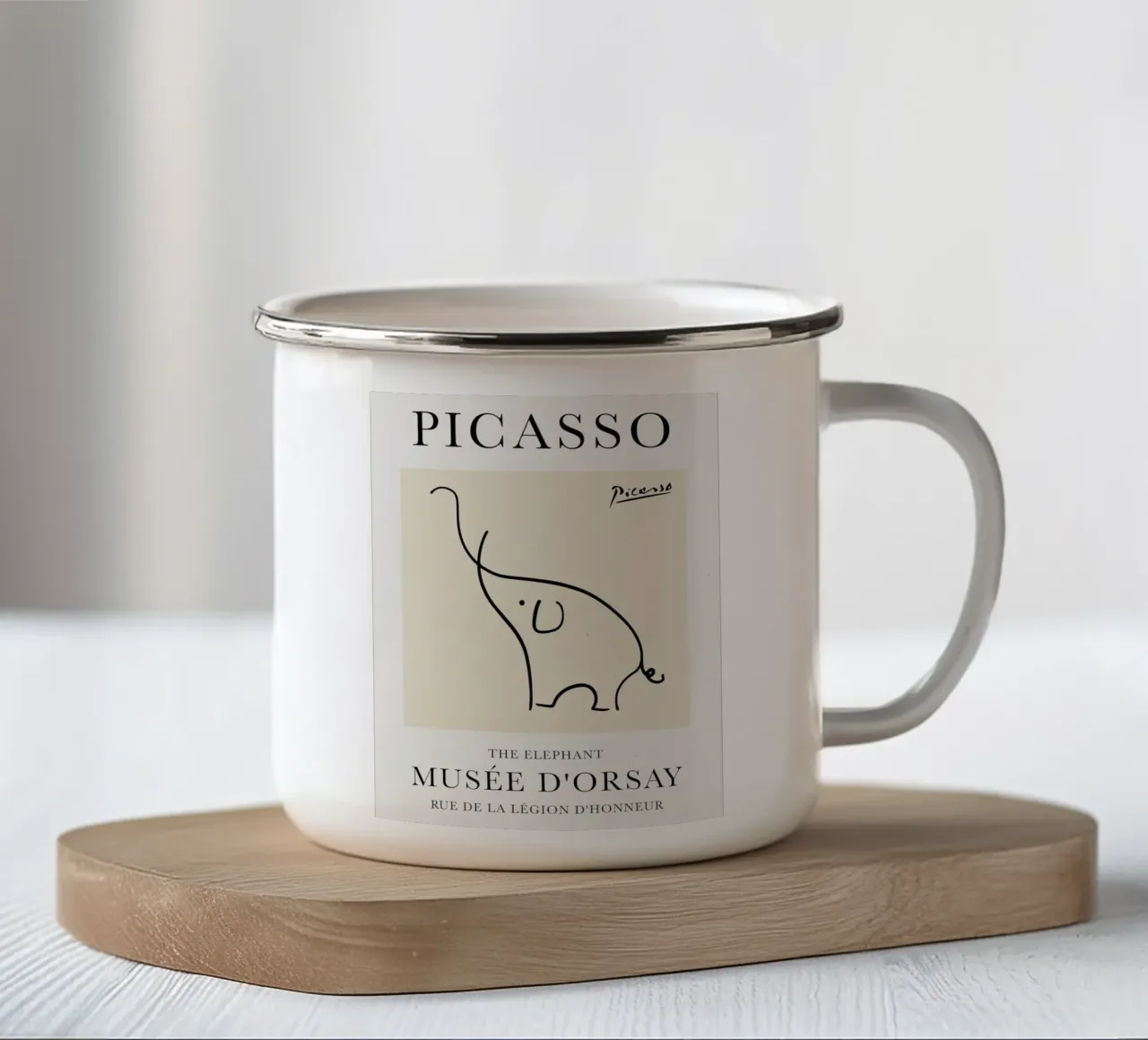 Schizzo di Elefante di Picasso tazza in smalto da Jam Poster