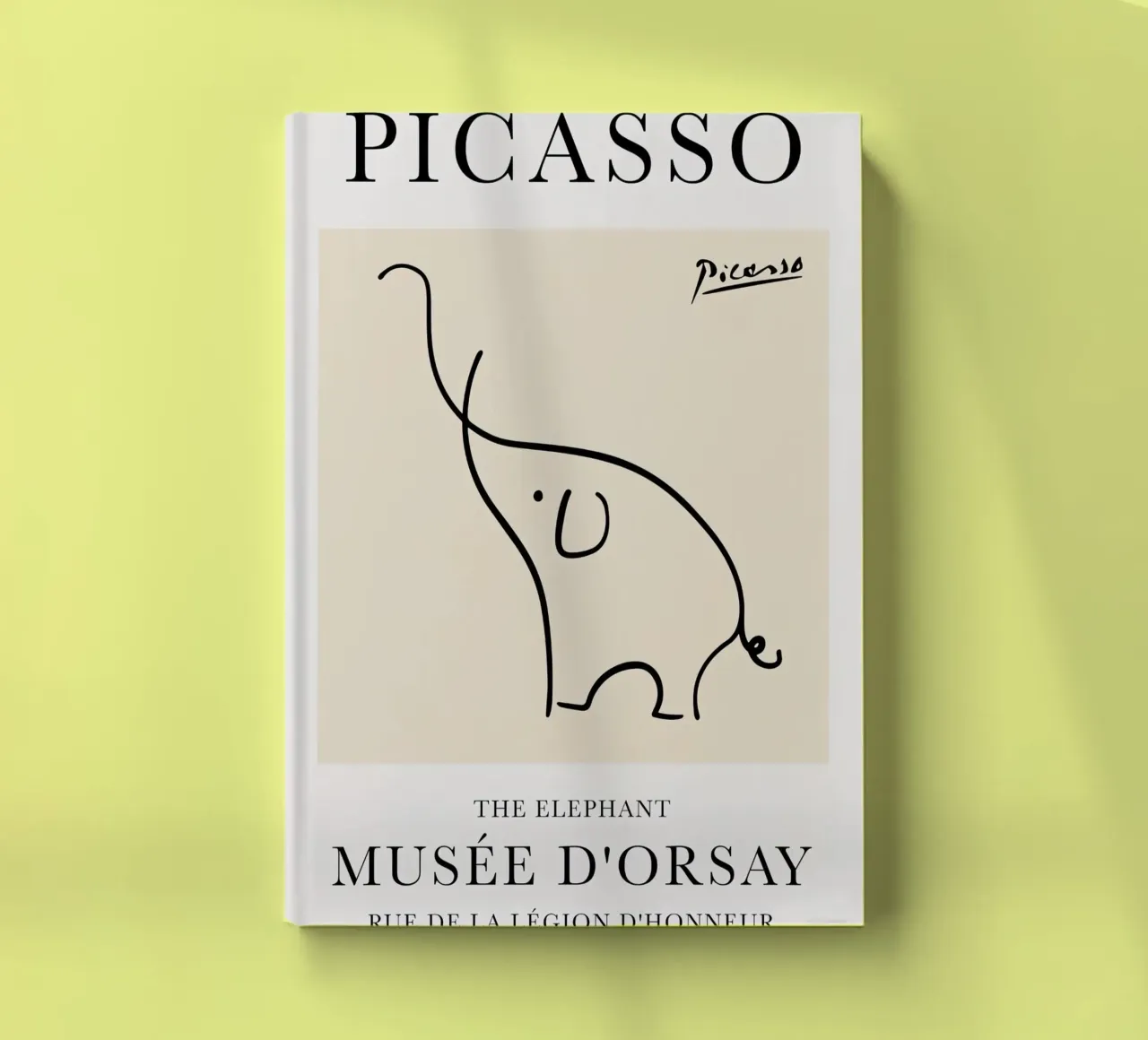 Picasso Elephant Sketch notebook by Jam Poster