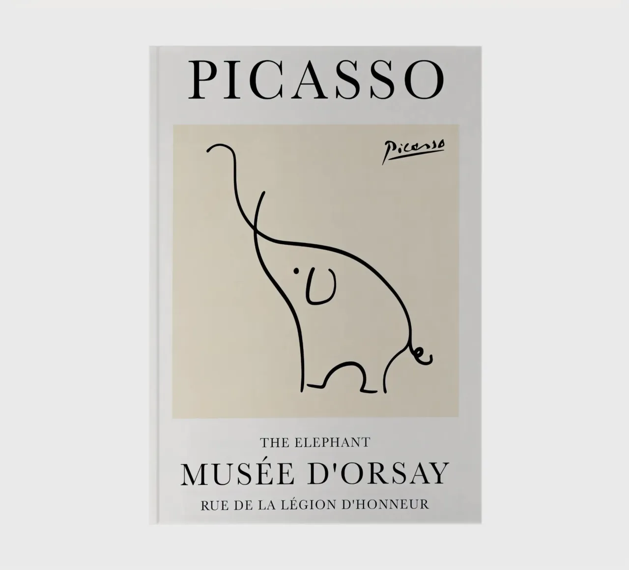 Picasso Elephant Sketch notebook by Jam Poster
