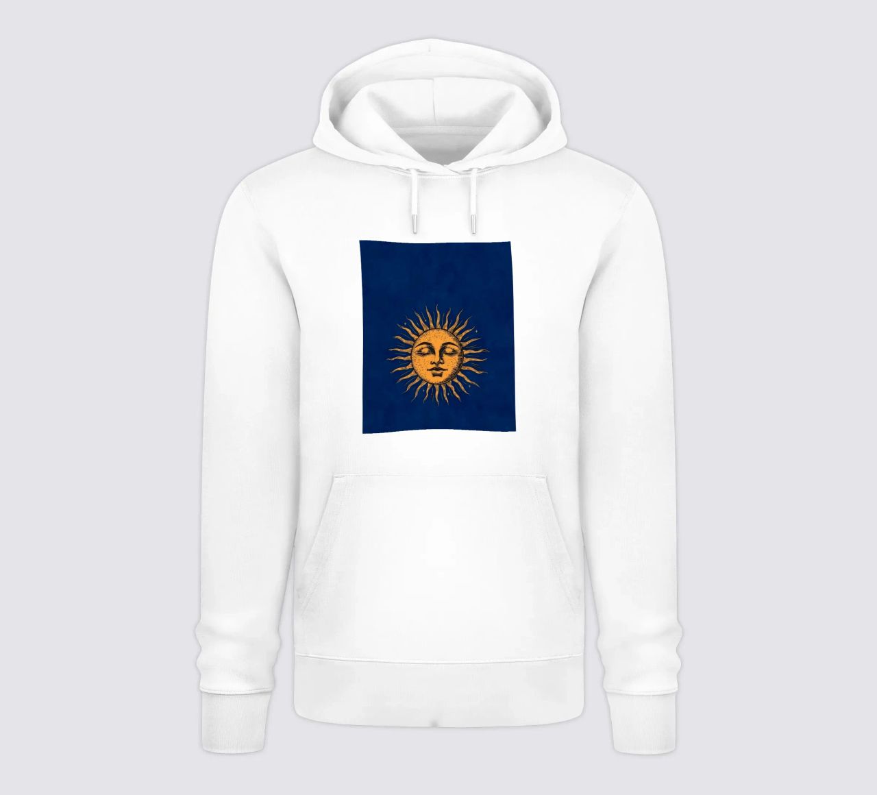 Sole e notte felpa con cappuccio da graphic design