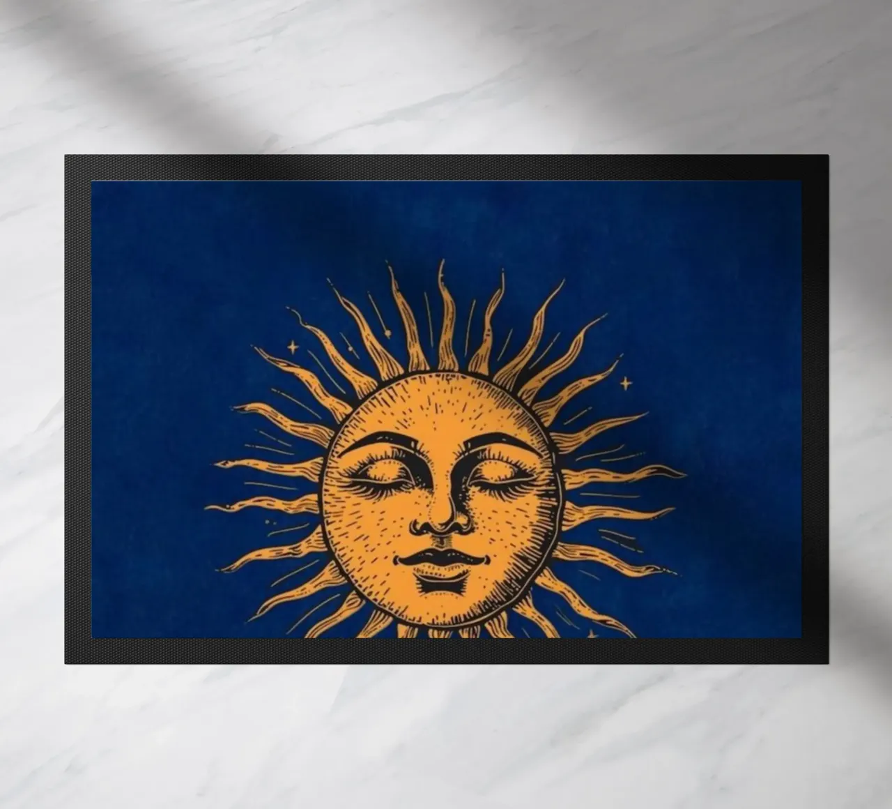 Sole e notte zerbino da graphic design