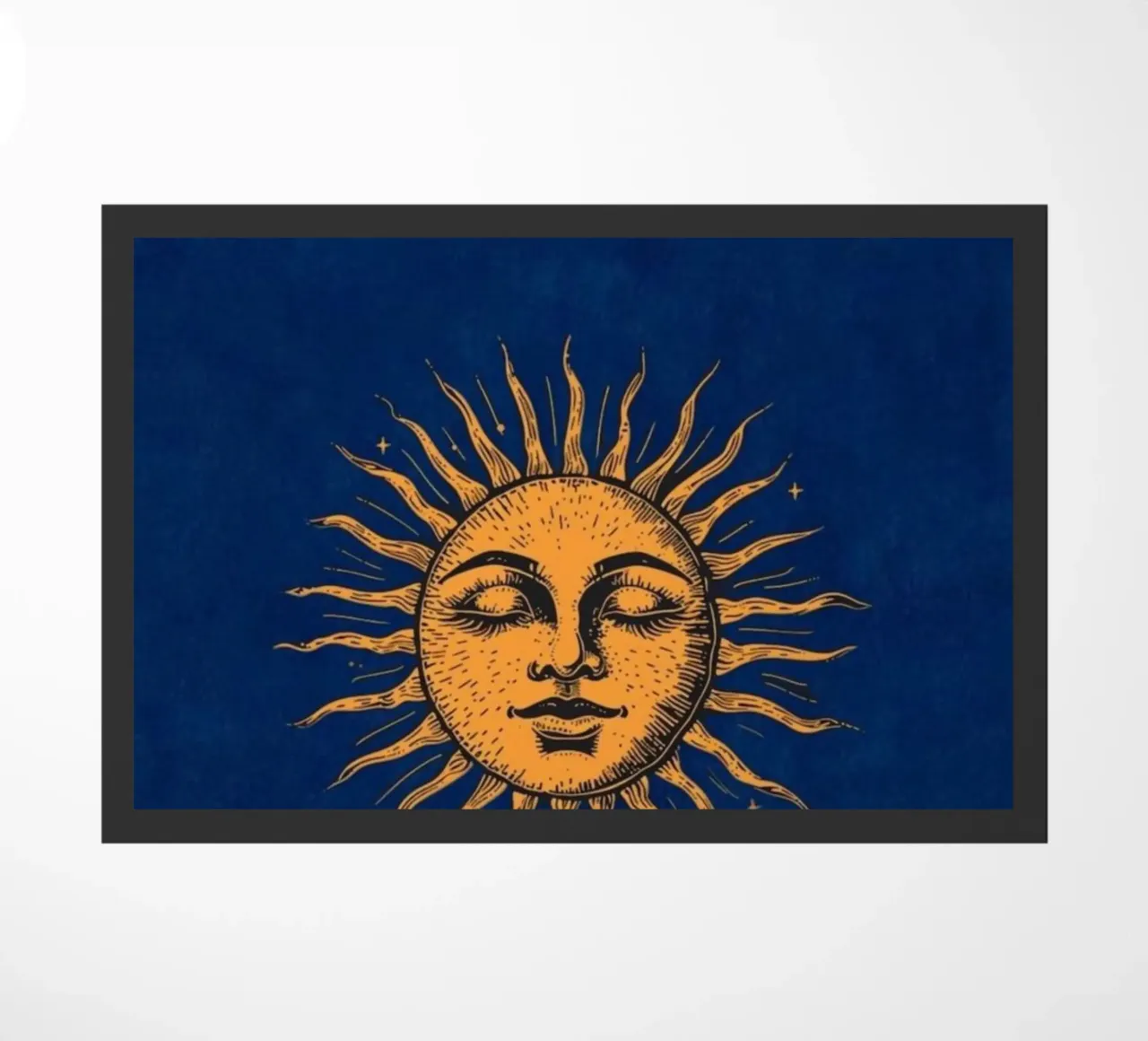 Sole e notte zerbino da graphic design