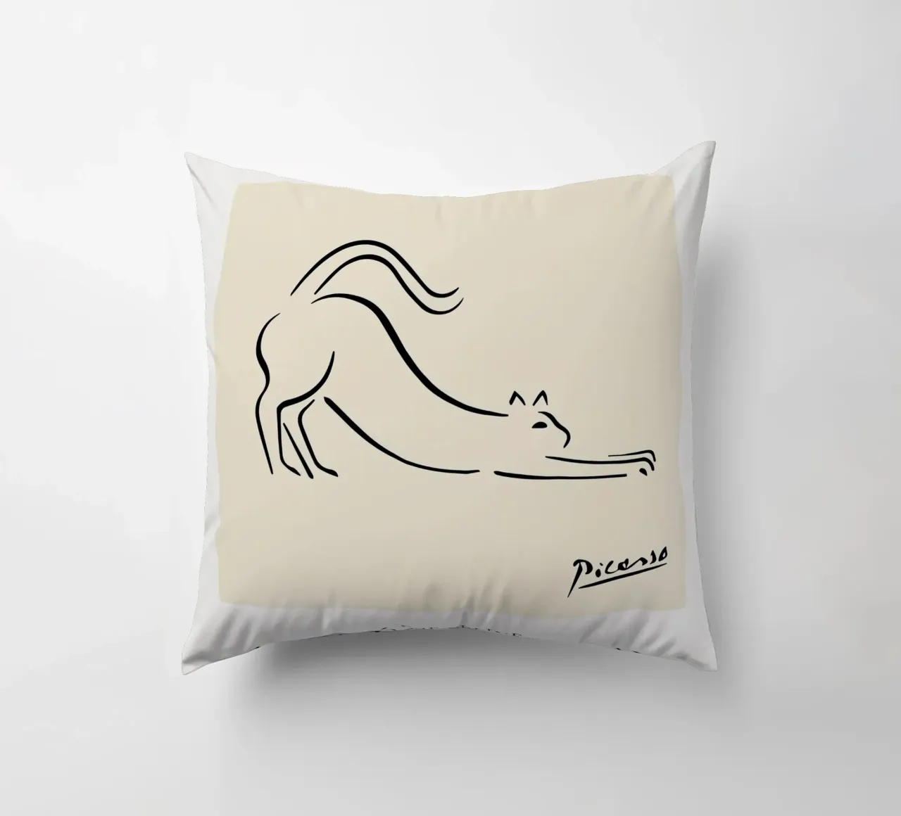 Linea Picasso Feline Sketch Cat cuscino da Jam Poster