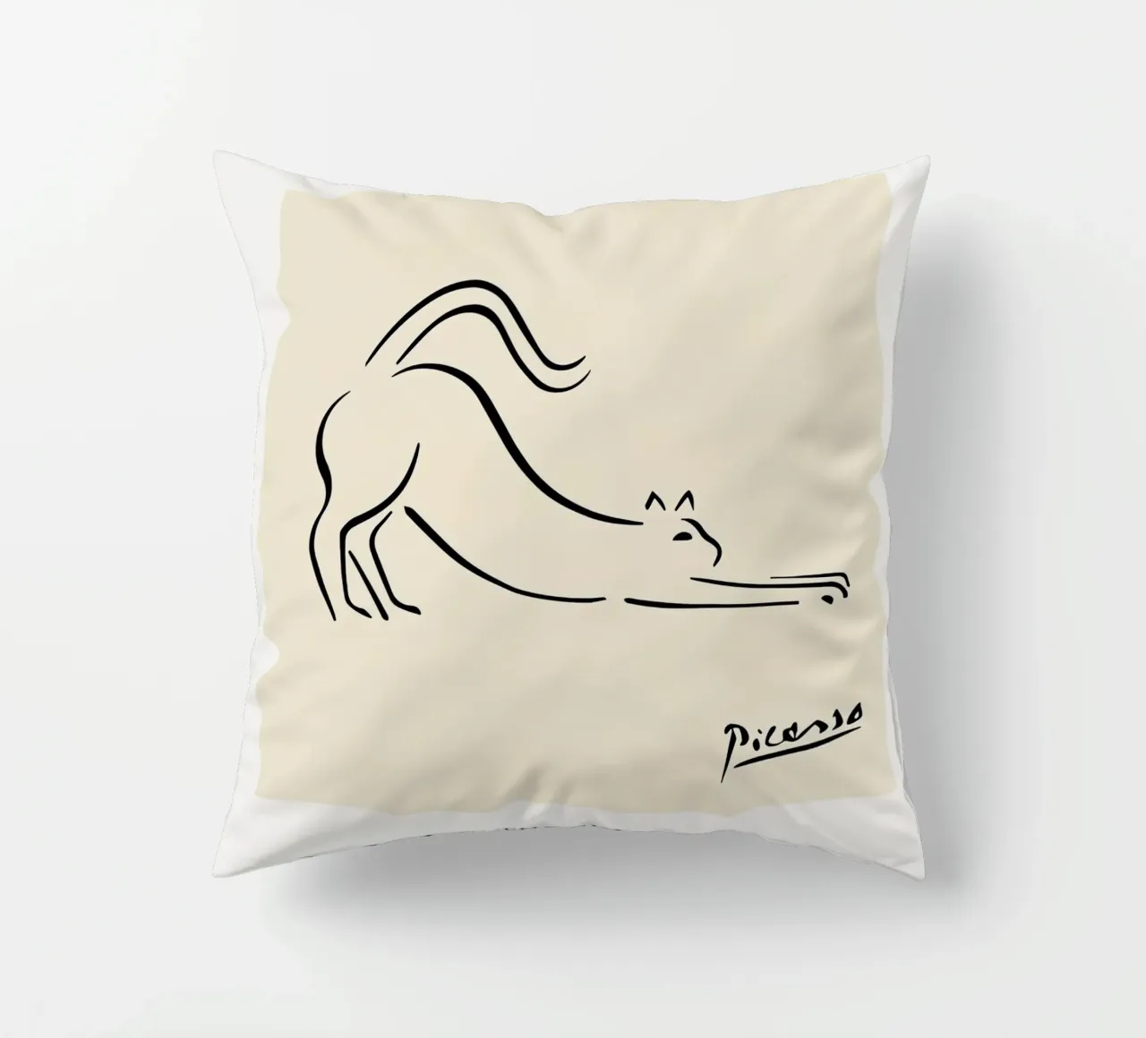 Linea Picasso Feline Sketch Cat cuscino da Jam Poster