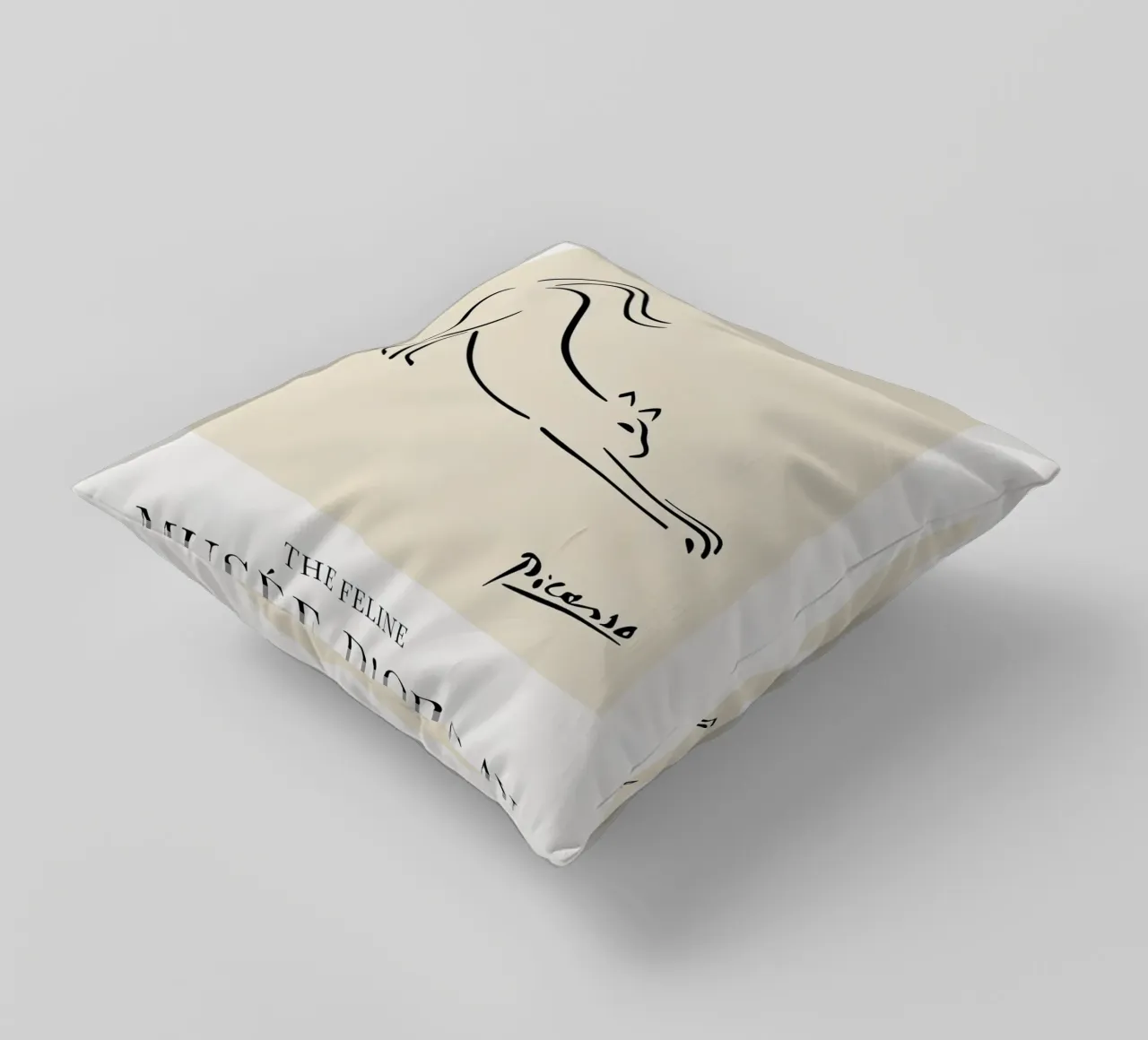 Linea Picasso Feline Sketch Cat cuscino da Jam Poster
