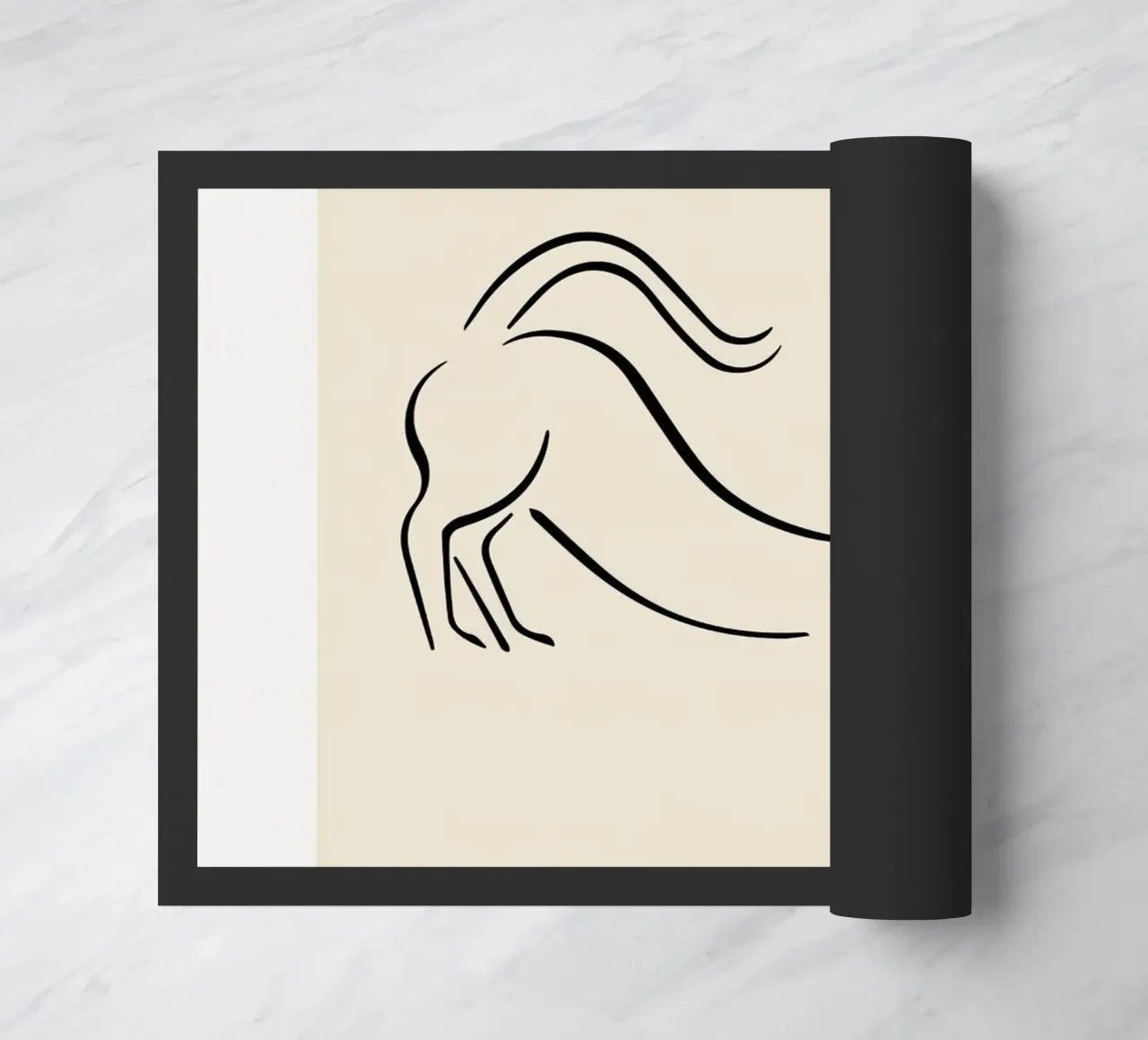 Linea Picasso Feline Sketch Cat zerbino da Jam Poster