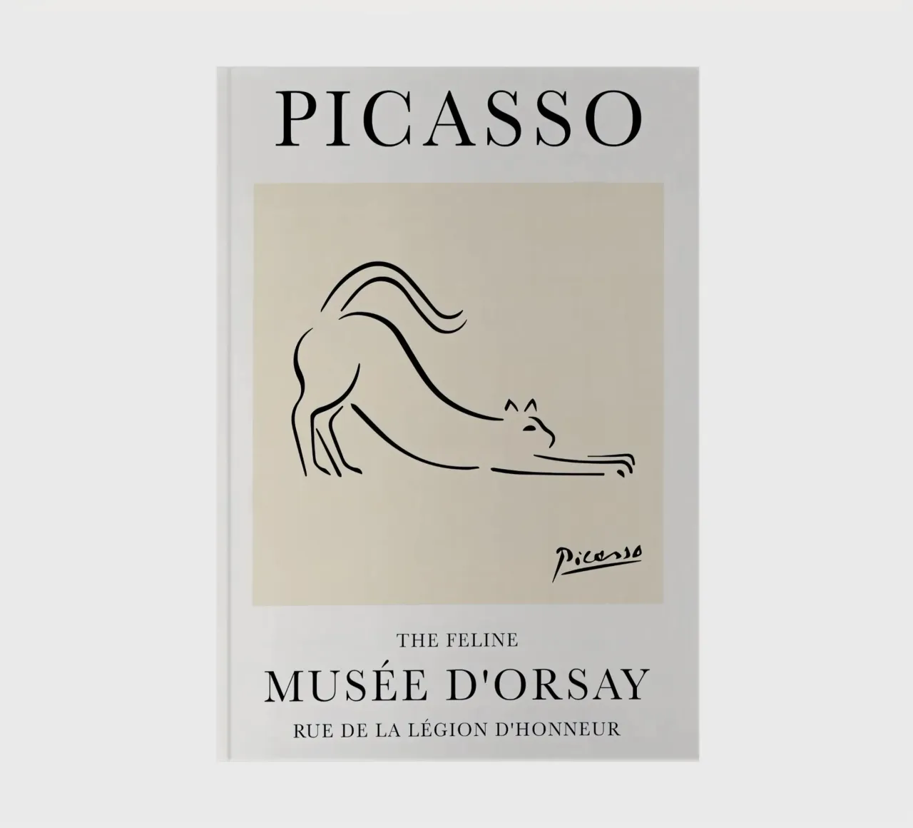 Linea Picasso Feline Sketch Cat diario da Jam Poster