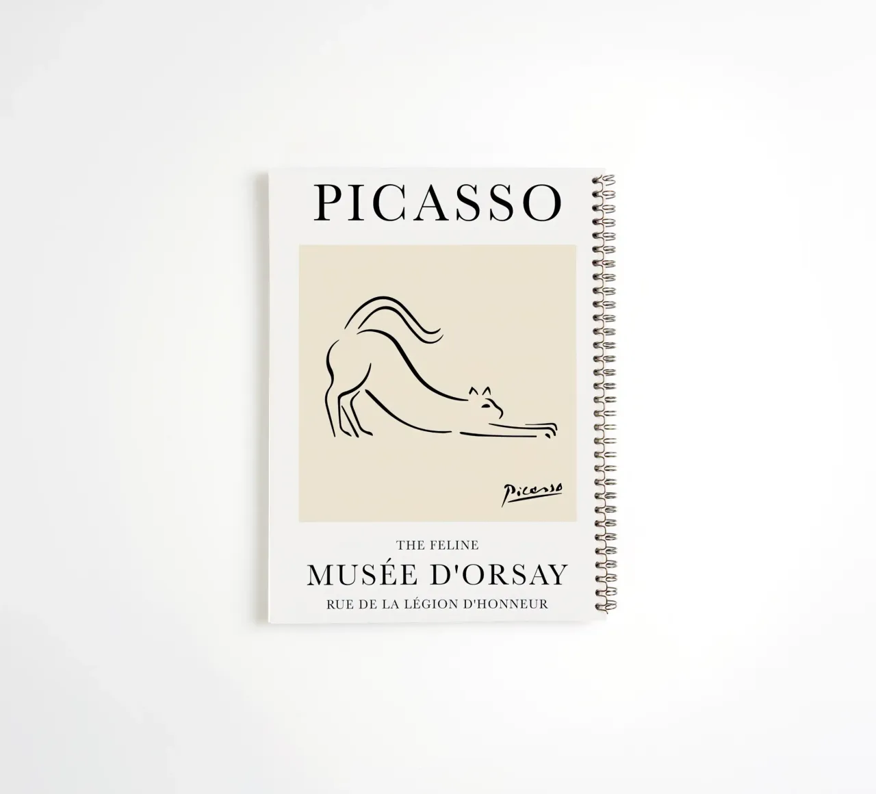 Linea Picasso Feline Sketch Cat diario ad anelli da Jam Poster