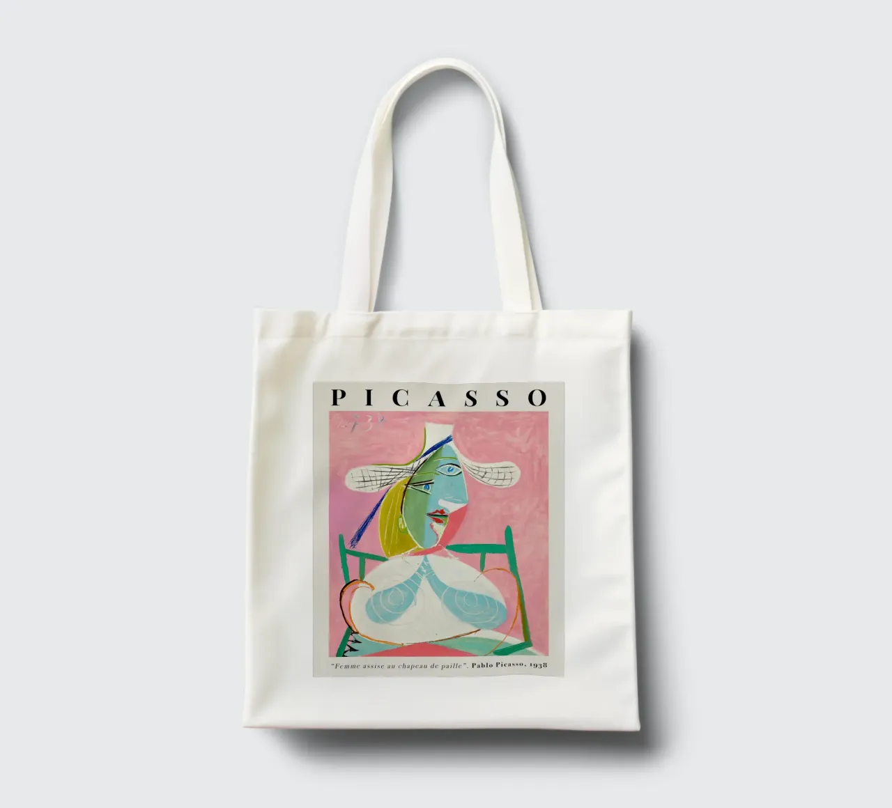 Picasso Sitzende Frau mit Strohhut 1938 Jutebeutel von Jam Poster