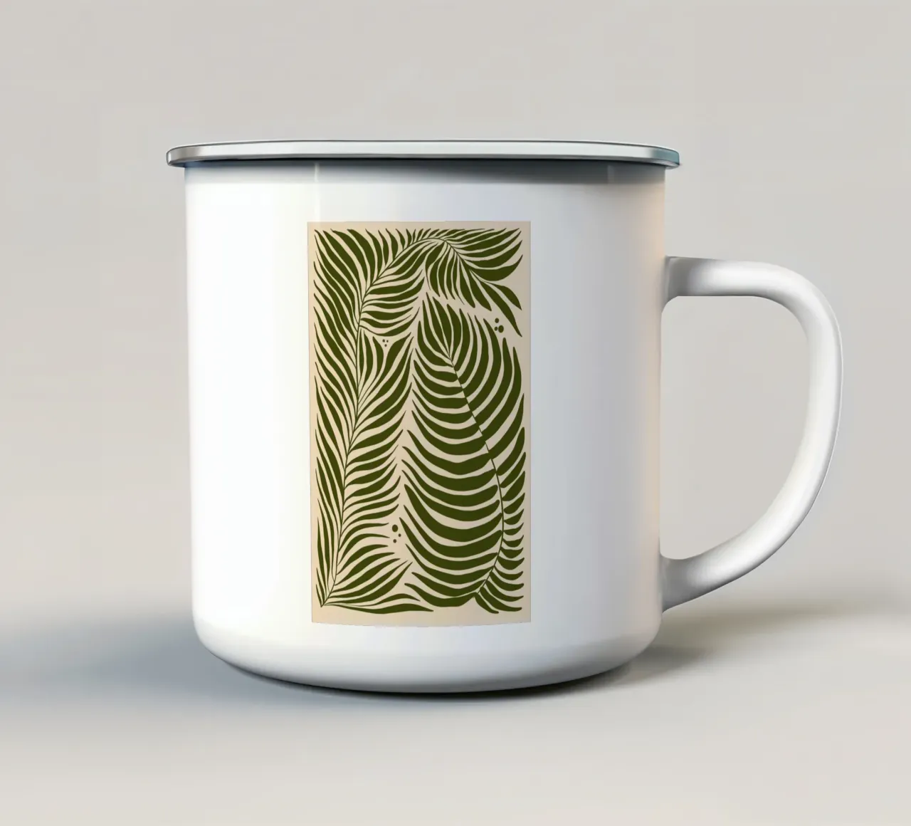 In Terms of Fern tazza in smalto da Pure