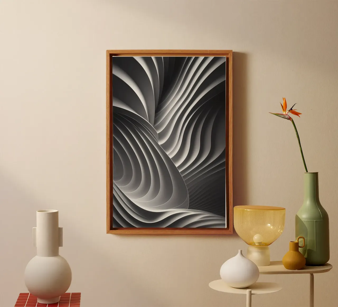 Abstrakt Streifenwellen canvas by kosinsart.gallery
